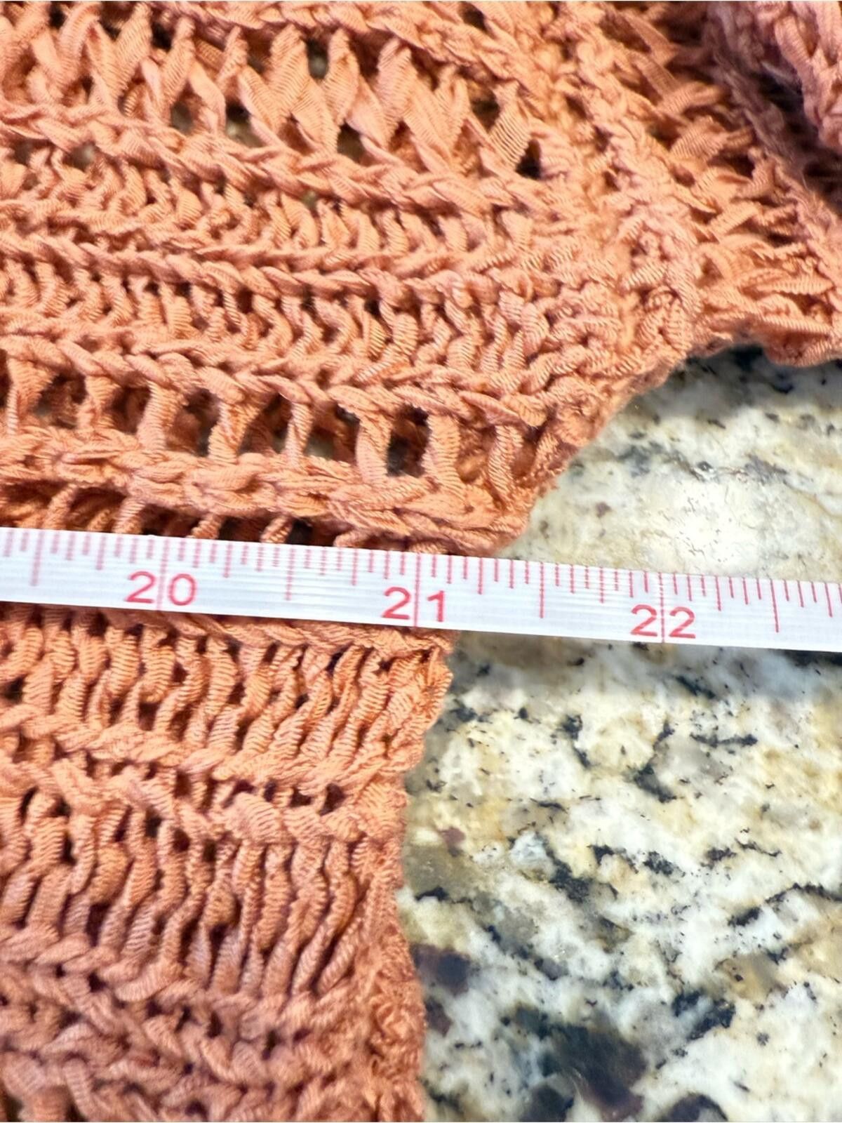 Other Umgee crochet long line fringe cardigan pinkish orange M/L Size M / US 6-8 / IT 42-44 - 9 Thumbnail