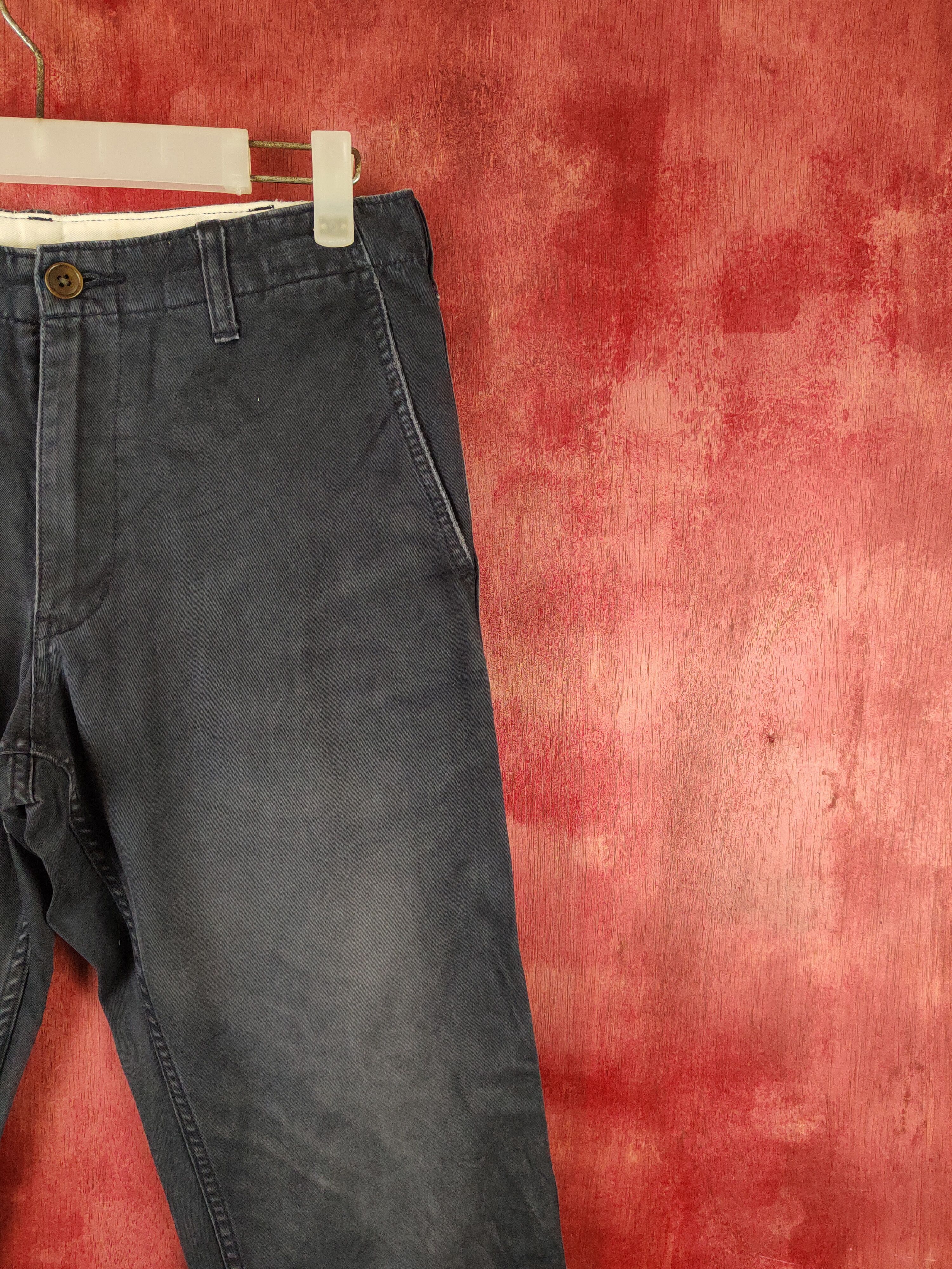 Japanese Brand Uniqlo Dark Blue faded cargo Casual Pants #S1766 Size US 29 - 5 Thumbnail