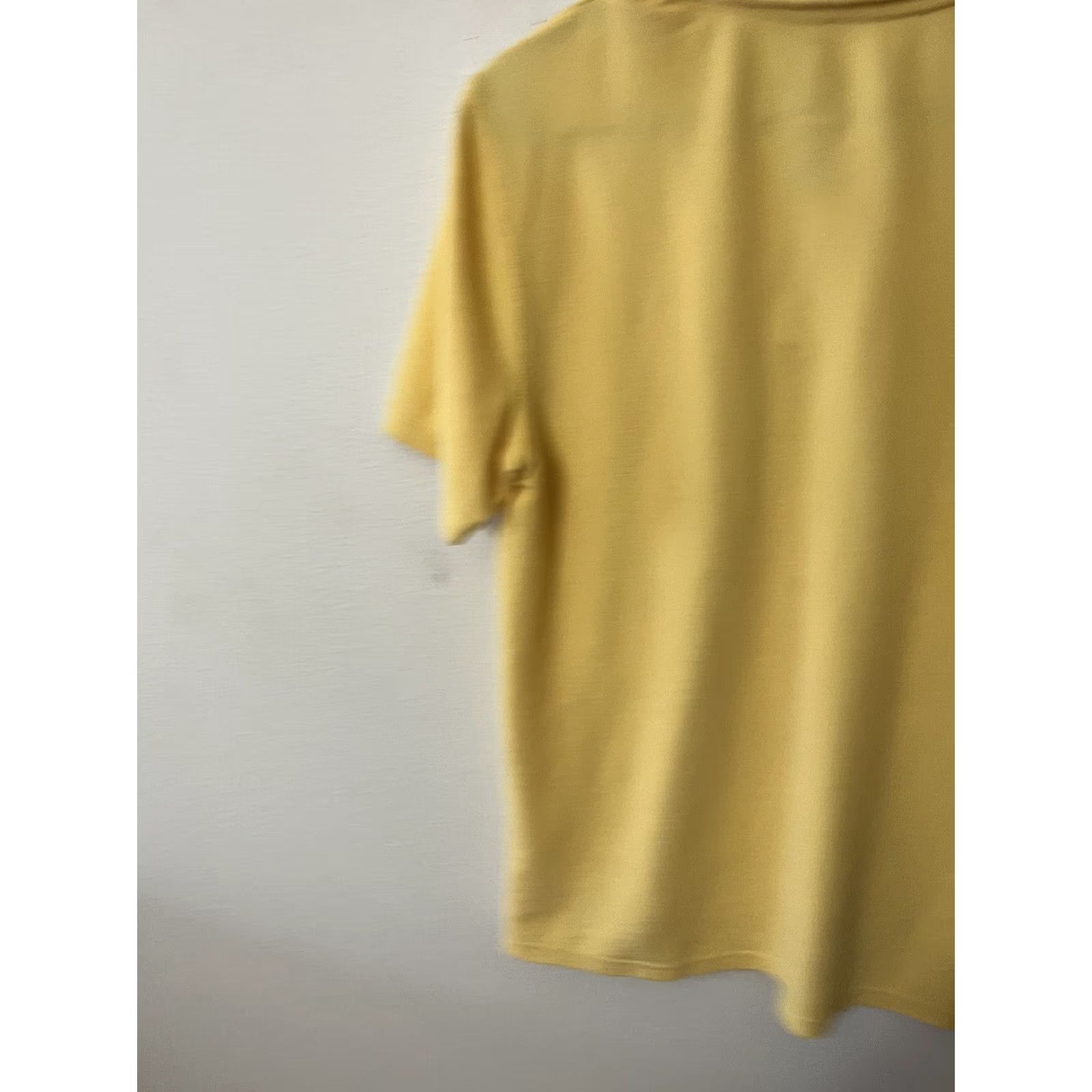Vintage St. John's Bay Polo Shirt Mens S Yellow Short Sleeve Easy Care Performance Fade Resistant Quick Dry Non-Roll Collar Shrink Resistant Sports Rugby Size US 29 - 3 Thumbnail