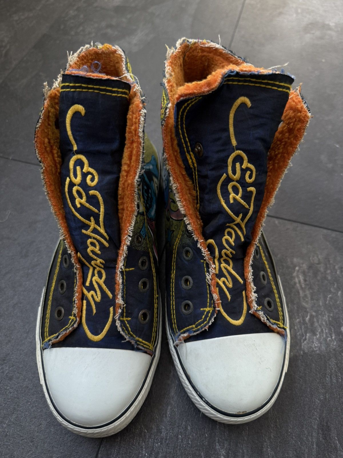 Ed Hardy × Japanese Brand × Vintage Mens Vintage Ed Hardy sneakers shoes skull dragon y2k rare Size US 8 / IT 38 - 6 Thumbnail