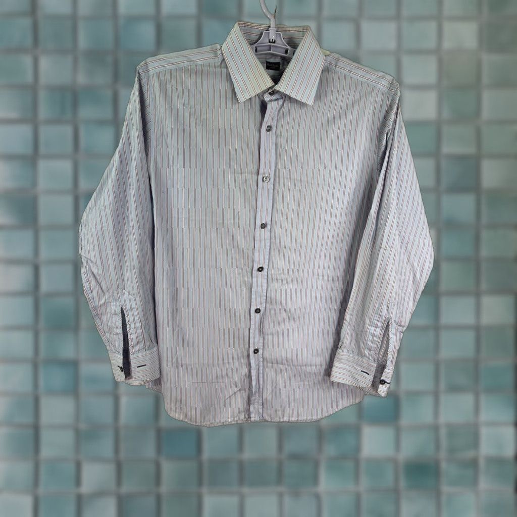 Paul Smith VINTAGE Paul Smith London Striped Button-Up Shirt Mens Size 16.5 Blue Casual Business Size US L / EU 52-54 / 3 - 1 Thumbnail