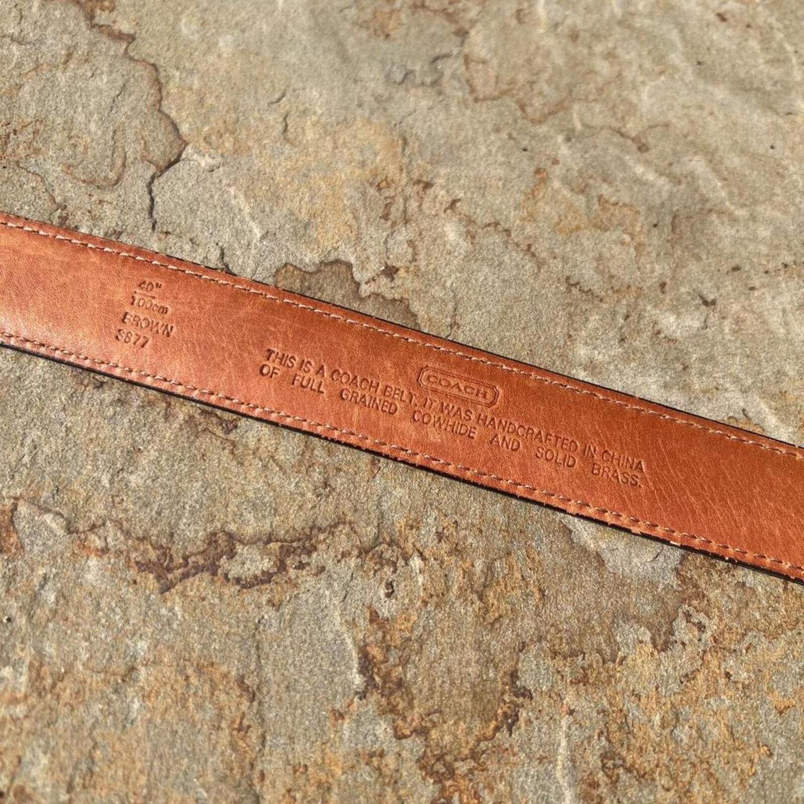 Coach Vintage Y2K Coach Minimalist Brown Leather Belt Size ONE SIZE - 5 Thumbnail