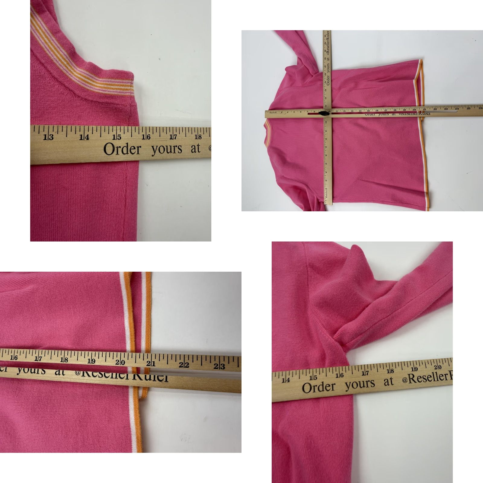 Brooks David Brooks Pink Knit V-Neck Cardigan Tank Set Womens PS 2 Piece Outfit Knitwear Casual Spring Size S / US 4 / IT 40 - 8 Thumbnail