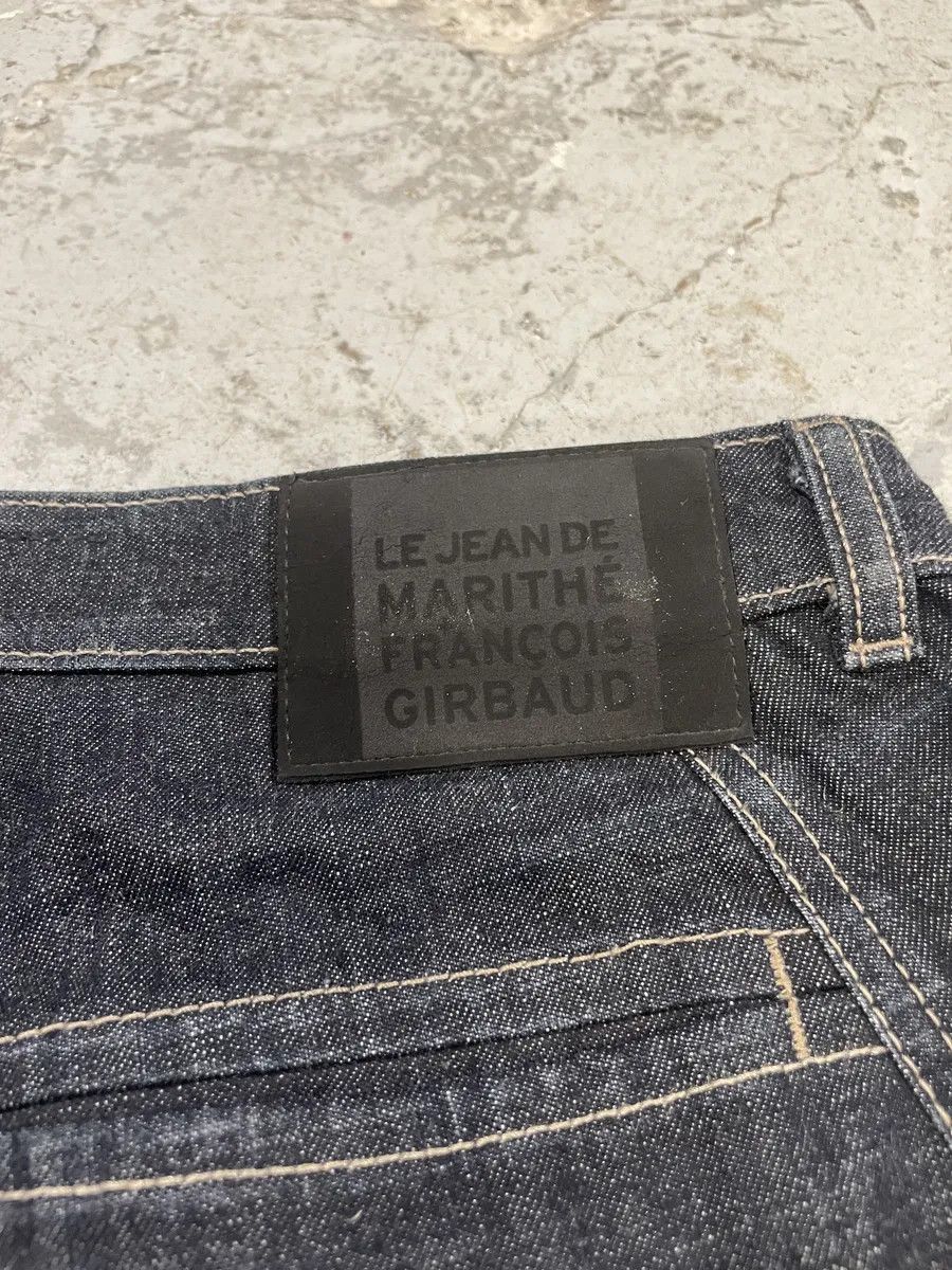 Marithe + Francois Girbaud 1990s Marithé + François Girbaud Navy Brut Large Denim Structured Jeans Size US 34 / EU 50 - 8 Thumbnail