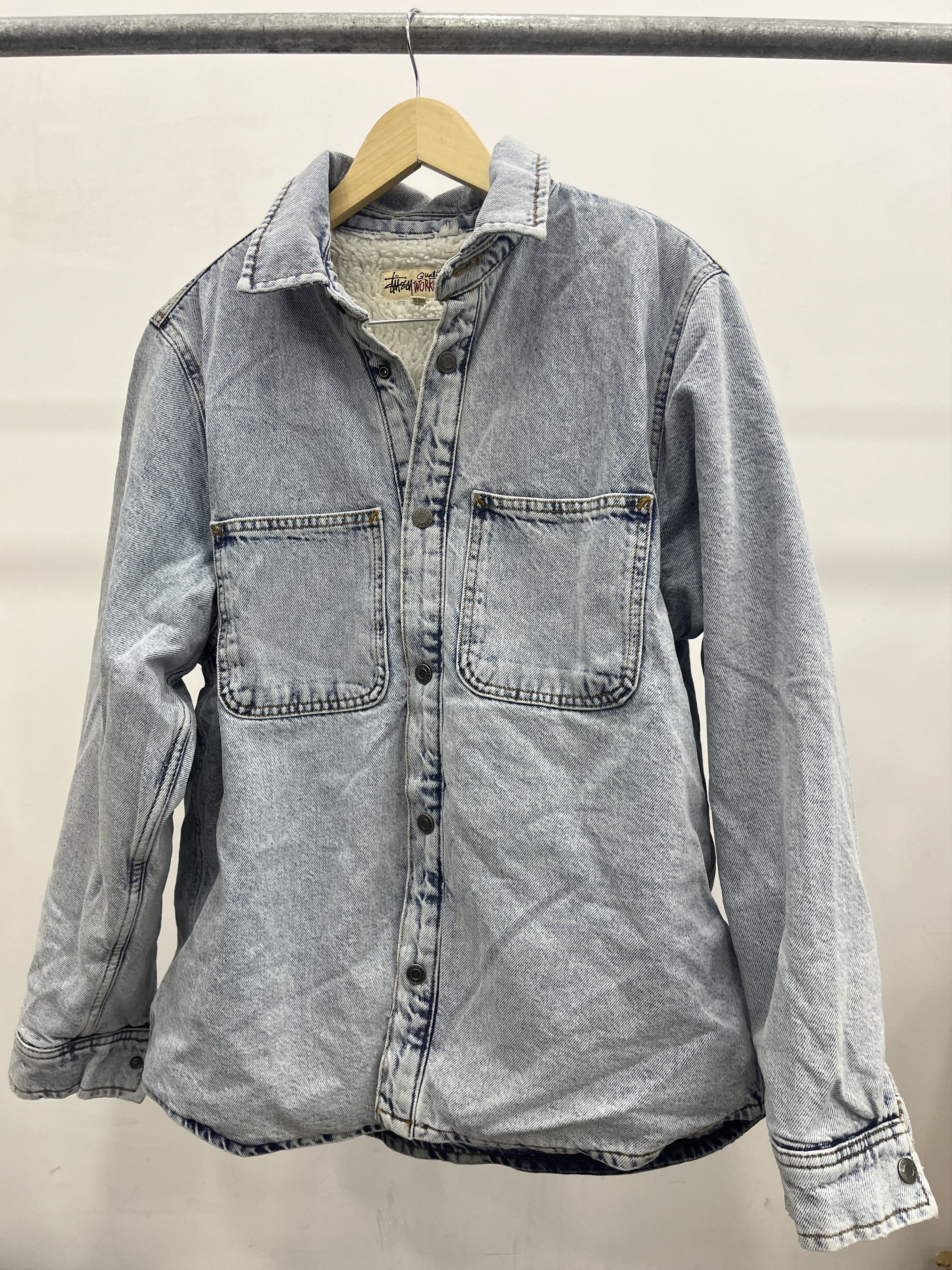 Stussy STUSSY Sherpa Lined Denim Shirt Size US S / EU 44-46 / 1 - 4 Thumbnail