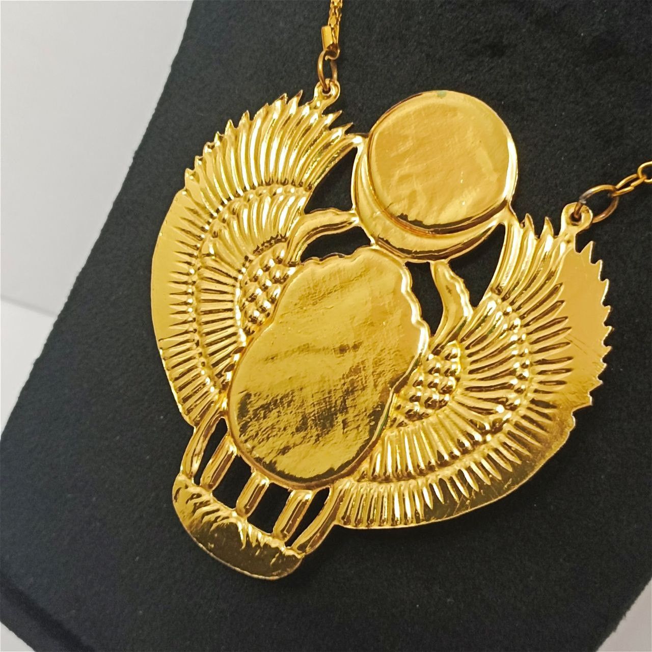 Other Handmade Egyptian scarab necklace with wings red sun disc Size ONE SIZE - 2 Thumbnail