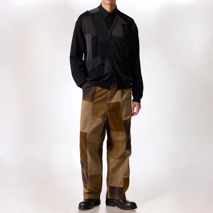 Comme des Garcons Homme NWT 25AW COMME des GARCONS HOMME Patchwork Pants Brown S Size US 33 - 9 Thumbnail