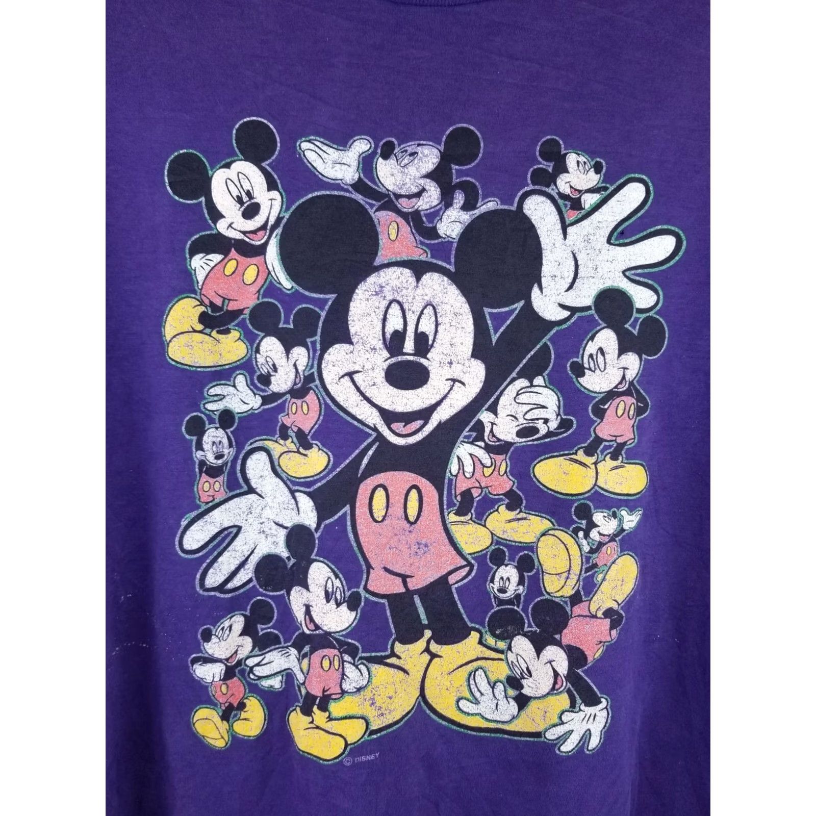 Disney VINTAGE MICKEY MOUSE DISNEY T-SHIRT LARGE 80' Purple 50/50 THIN Mens Size US L / EU 52-54 / 3 - 2 Thumbnail