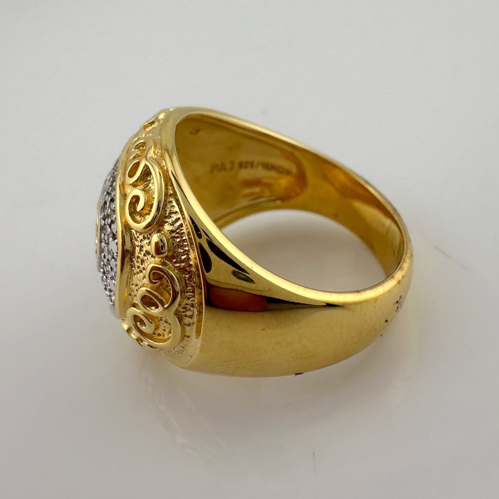 Other Gold and Silver Statement Ring with Ancient Motif - Size 7.5 Size ONE SIZE - 5 Thumbnail