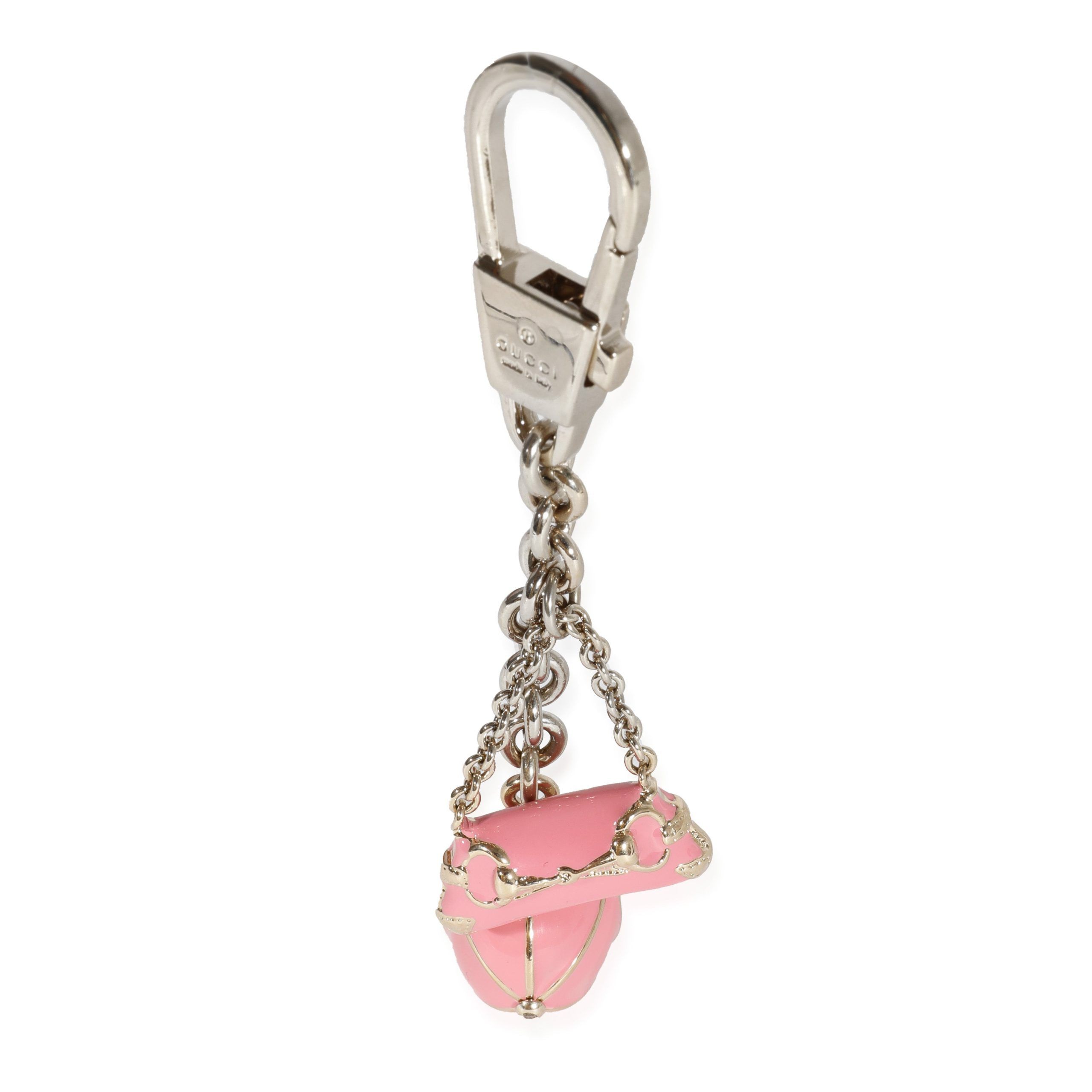 Gucci Gucci Gold Metal & Pink Enamel Equestrian Bag Charm Size ONE SIZE - 1 Thumbnail