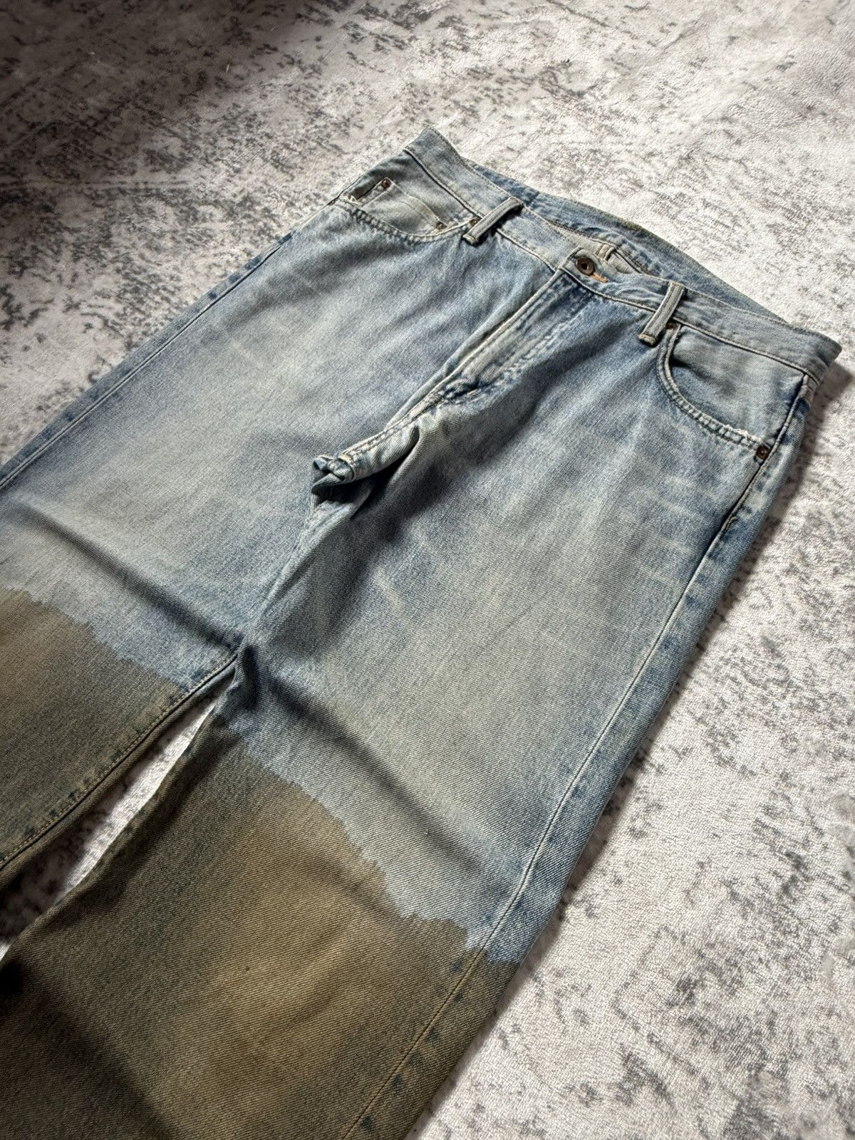 Japanese Brand Edwin 505 Trompe L’oeil Earthy Mud Dipped Selvedge Jeans Size US 34 / EU 50 - 7 Thumbnail