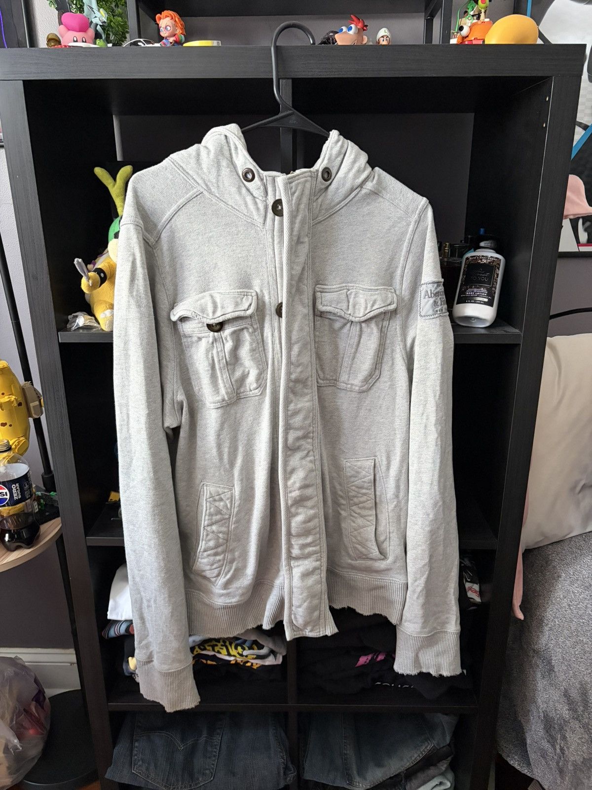 Abercrombie & Fitch Abercrombie & Fitch Button/zipper Hoodie Size US XXL / EU 58 / 5 - 1 Thumbnail