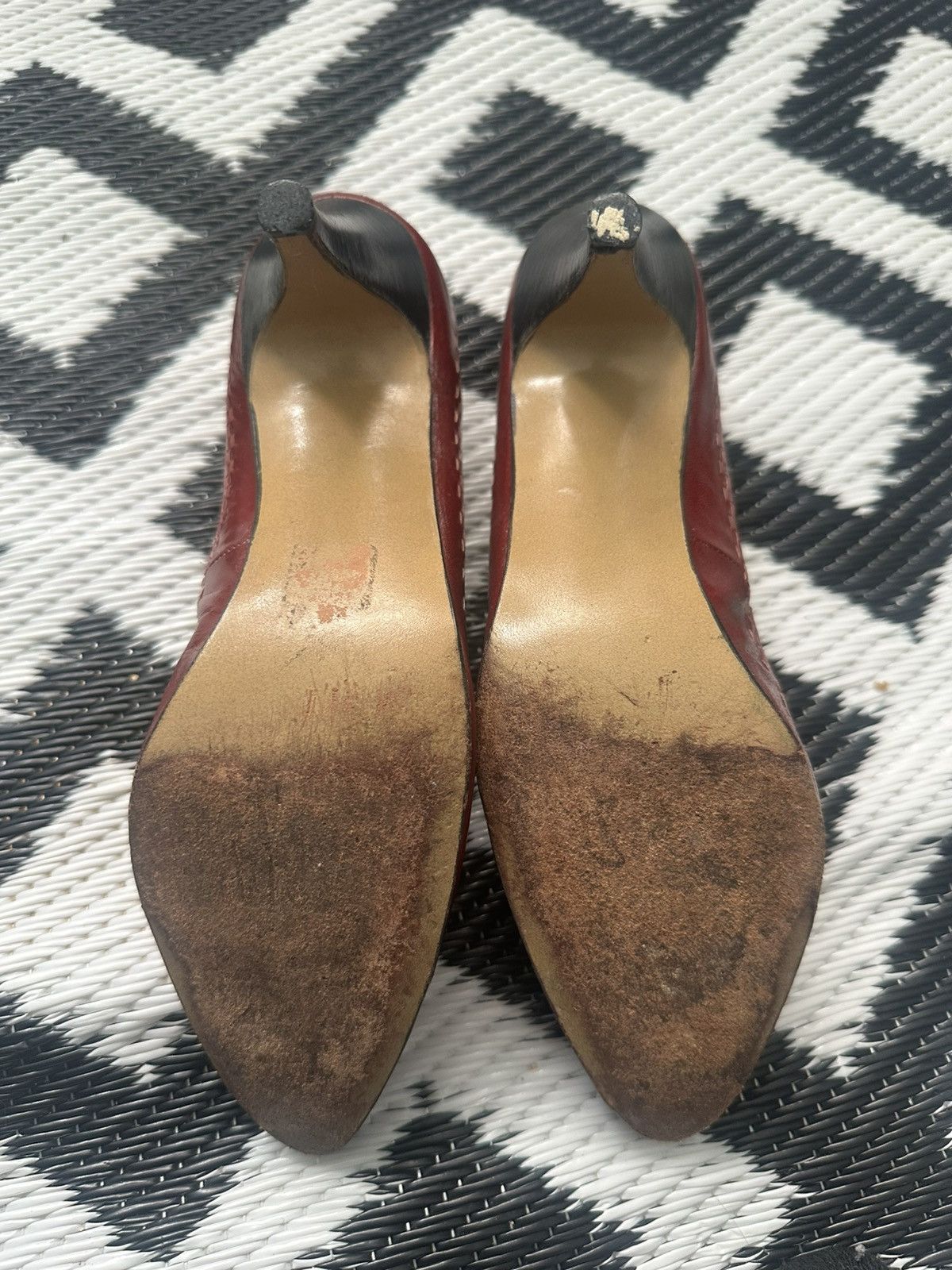 Other Vintage Rosina Ferragamo Schiavone 1970s Red Leather Pumps Size US 8.5 / IT 38.5 - 2 Thumbnail