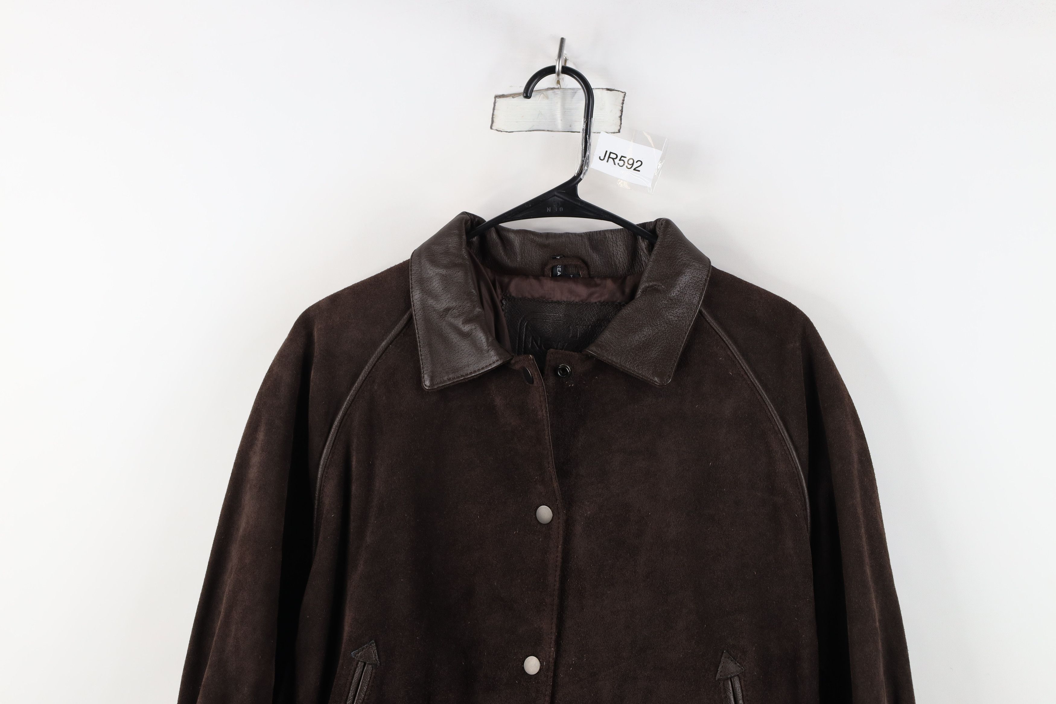 Vintage Vintage 80s 90s Streetwear Leather Bomber Jacket Dark Brown Size L / US 10 / IT 46 - 2 Thumbnail