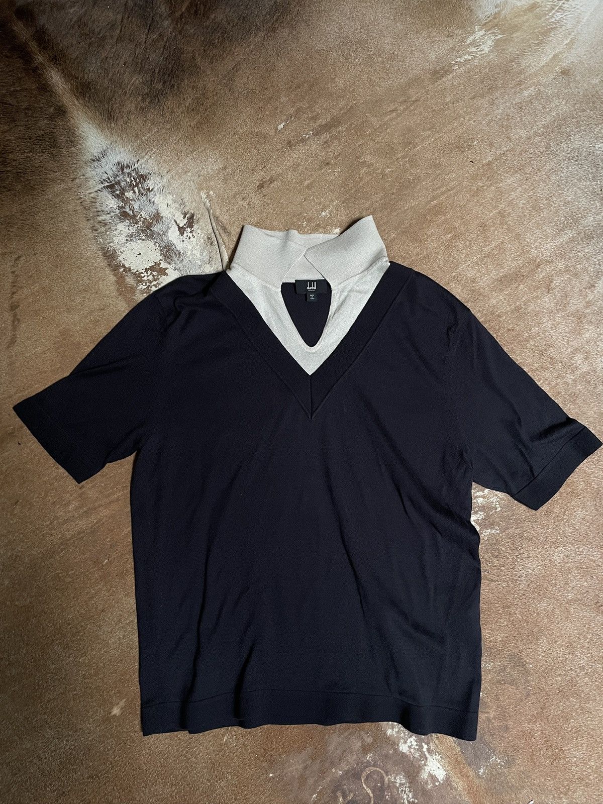 Alfred Dunhill Dunhill Knitted Polo Size US XL / EU 56 / 4 - 2 Thumbnail