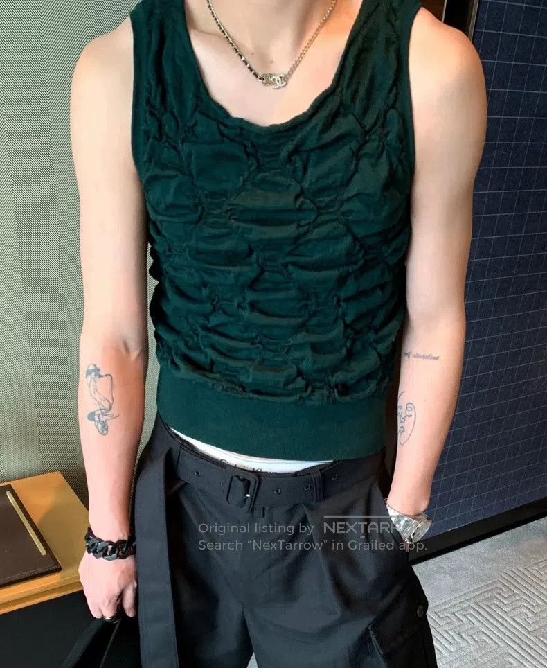 Dries Van Noten Dries Van Noten Pleated Wool Vest Size US L / EU 52-54 / 3 - 1 Thumbnail