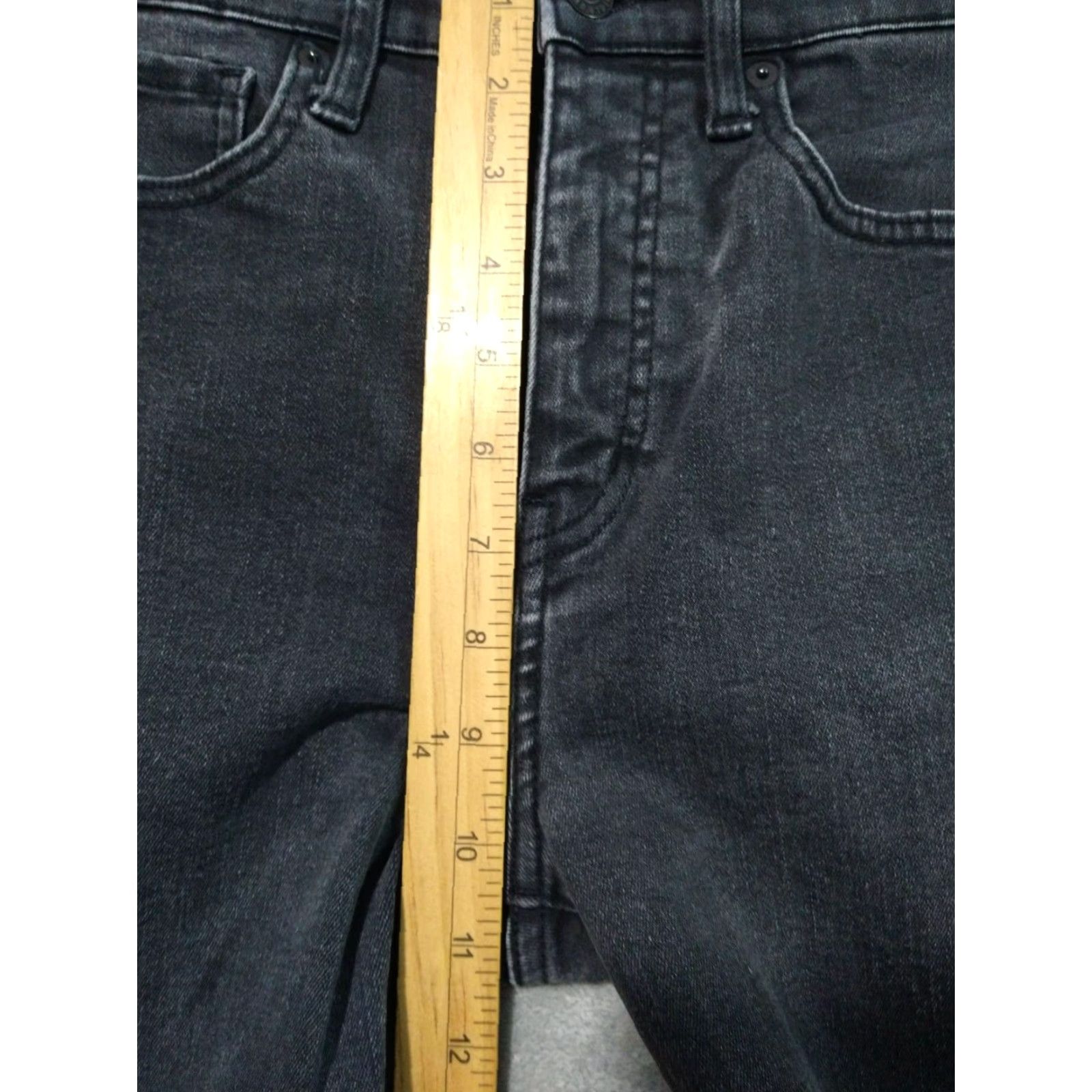 Uniqlo Uniqlo Jeans Womens 27 Black Denim Skinny Straight High Rise Stretch Dark Wash Size 27" / US 4 / IT 40 - 4 Thumbnail