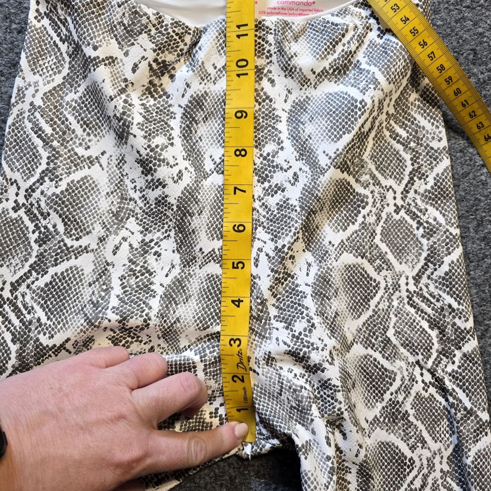 Commando Commando Pants Womens XS Gray Snakeskin Vegan Leather Skinny Stretch Casual Size 26" / US 2 / IT 38 - 6 Thumbnail