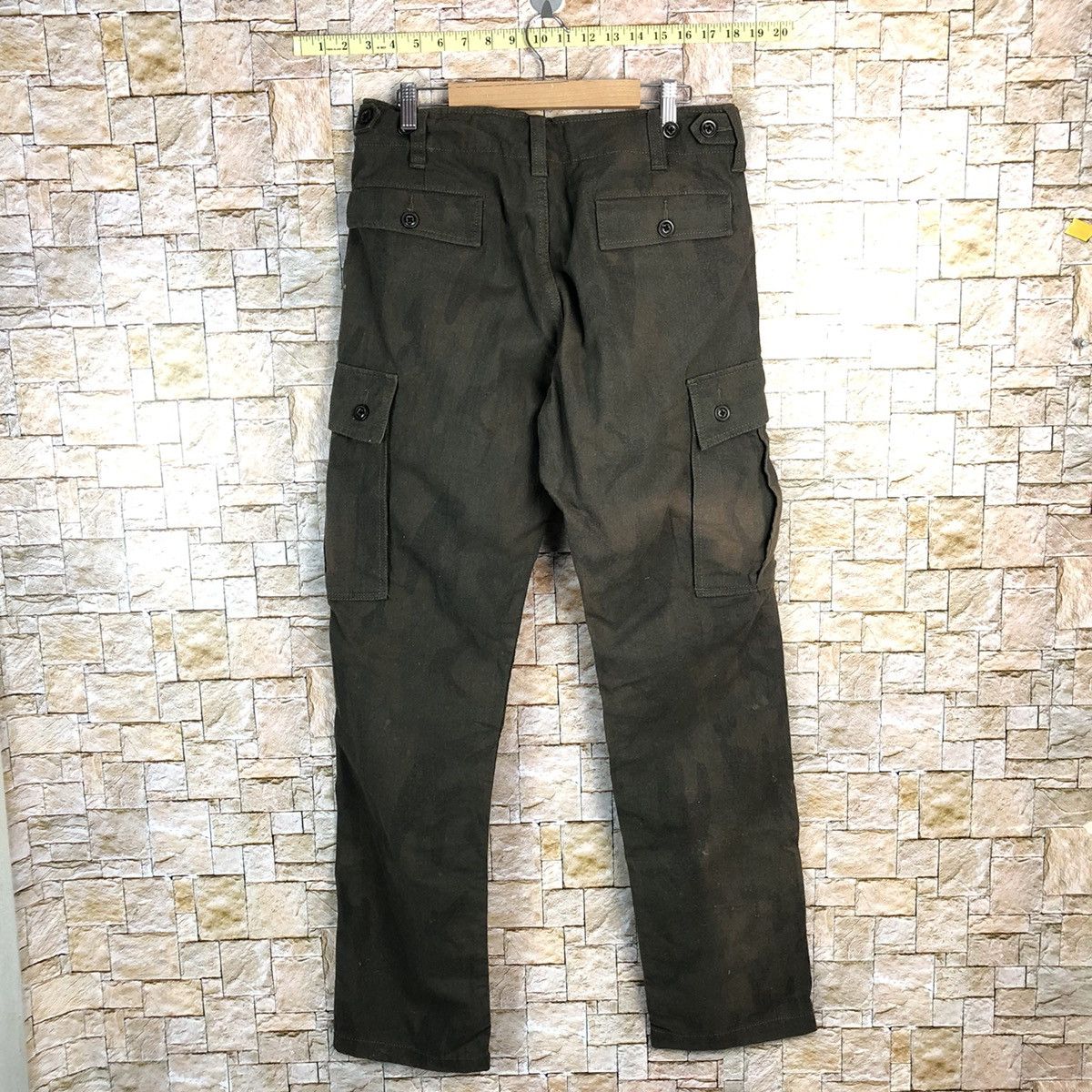 Japanese Brand Back Number Green Cargo Multipocket Pants #A594 Size US 30 / EU 46 - 15 Thumbnail
