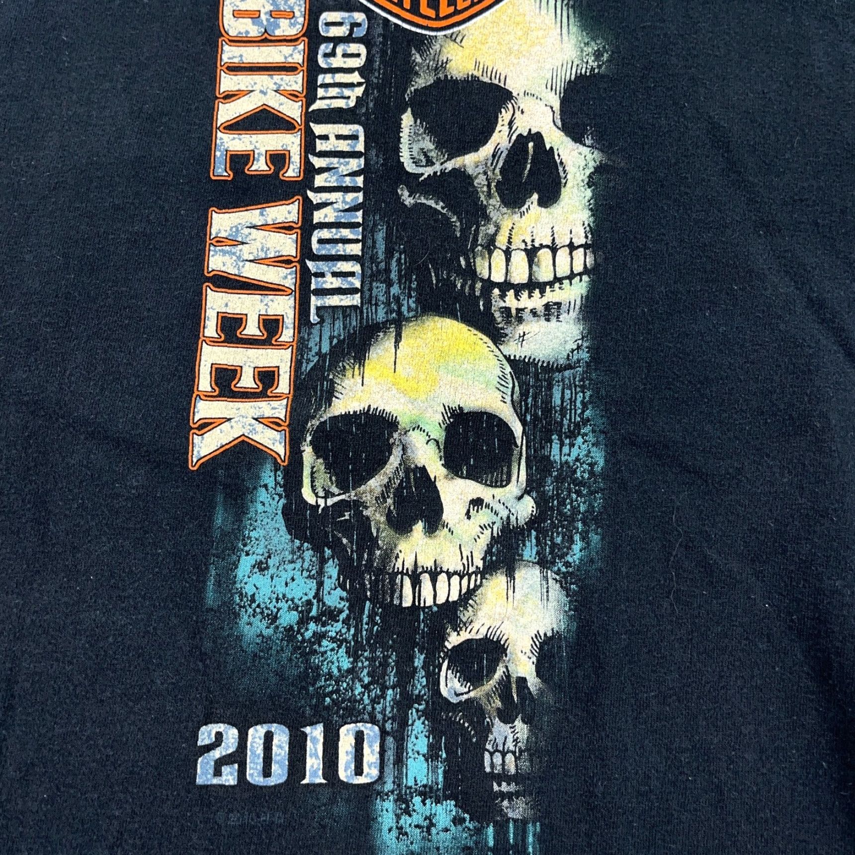 Harley Davidson VINTAGE Harley-Davidson Shirt Men L Black Graphic Print Short Sleeve Crew Neck 80s Biker Daytona Mens Size US L / EU 52-54 / 3 - 6 Thumbnail