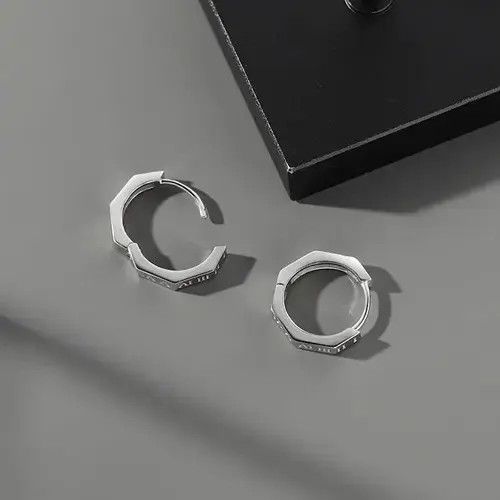 Jewelry Silver Hoop Earrings Size ONE SIZE - 2 Thumbnail