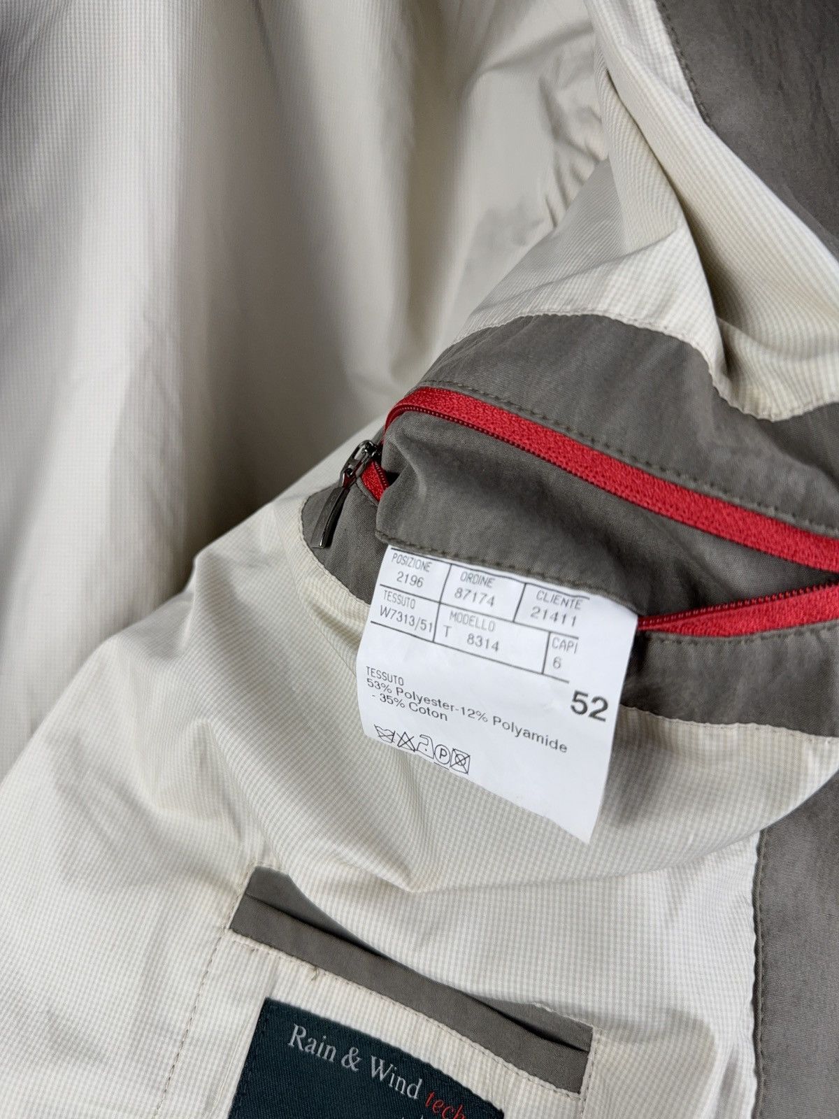 Canali × Designer Vintage 00s Canali Rain & Wind tech Jacket Faded Brown Size US L / EU 52-54 / 3 - 11 Thumbnail