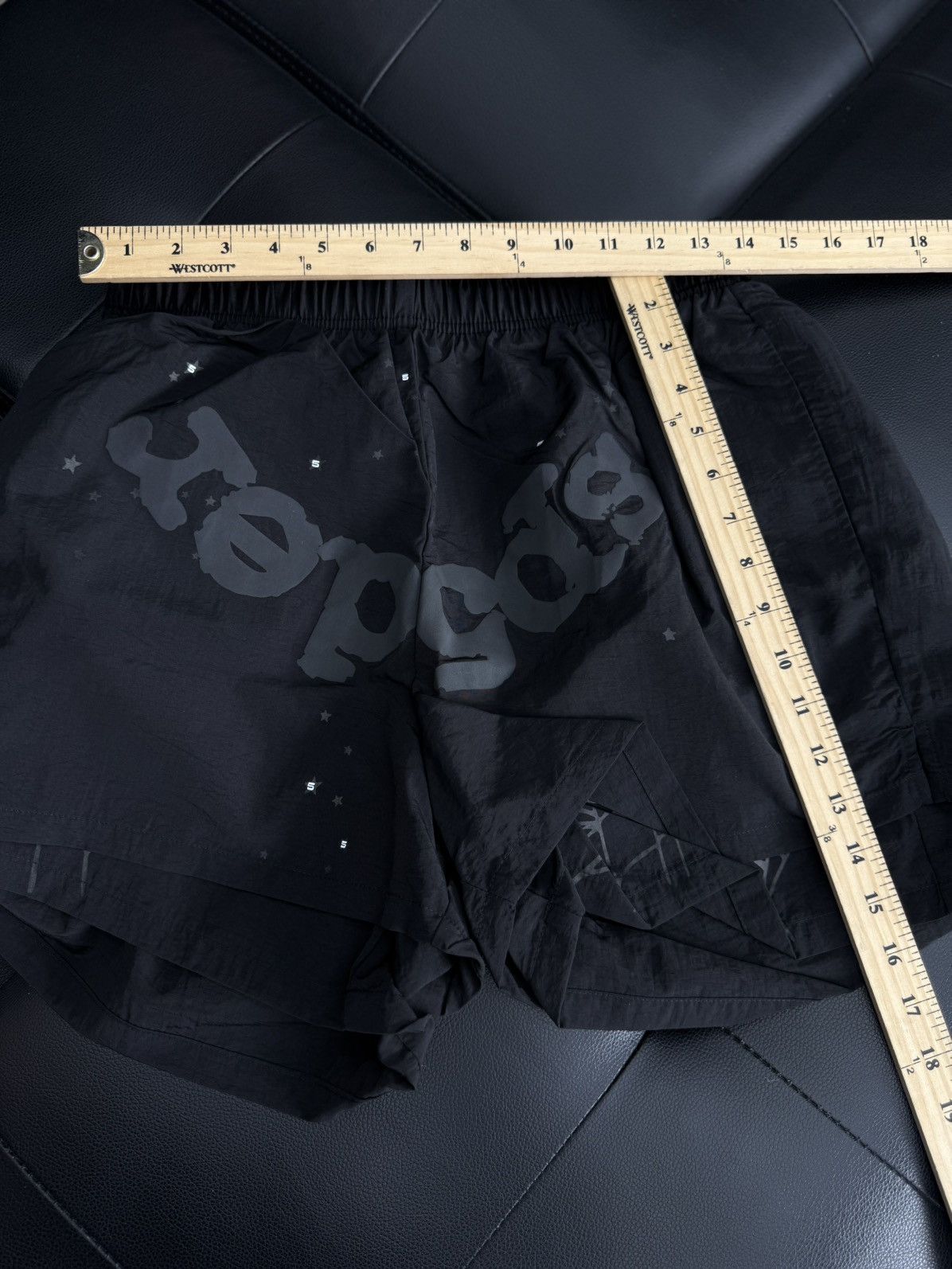 Sp5der Sp5der Double Layer WEB Shorts Size Small (NEW) Black Size US 29 - 5 Thumbnail