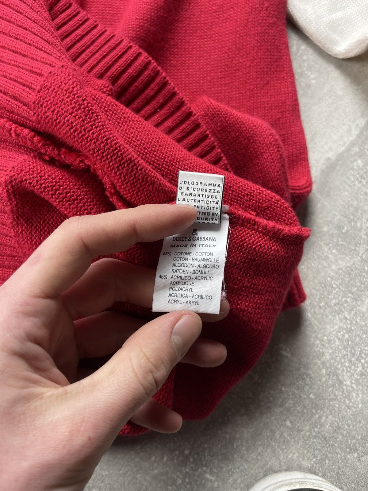 Dolce & Gabbana Dolce & Gabbana Knit Sweater Red White Logo Detail Size 52 Size US L / EU 52-54 / 3 - 12 Thumbnail