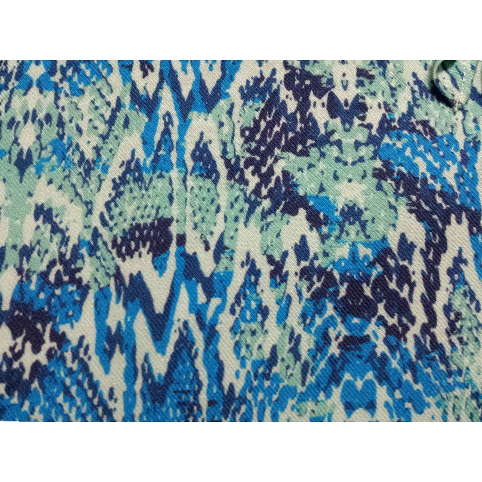 Zara Zara Blouse Womens XL Multicolor Geometric Long Sleeve V-Neck Ruffle Shirt Size XL / US 12-14 / IT 48-50 - 4 Thumbnail
