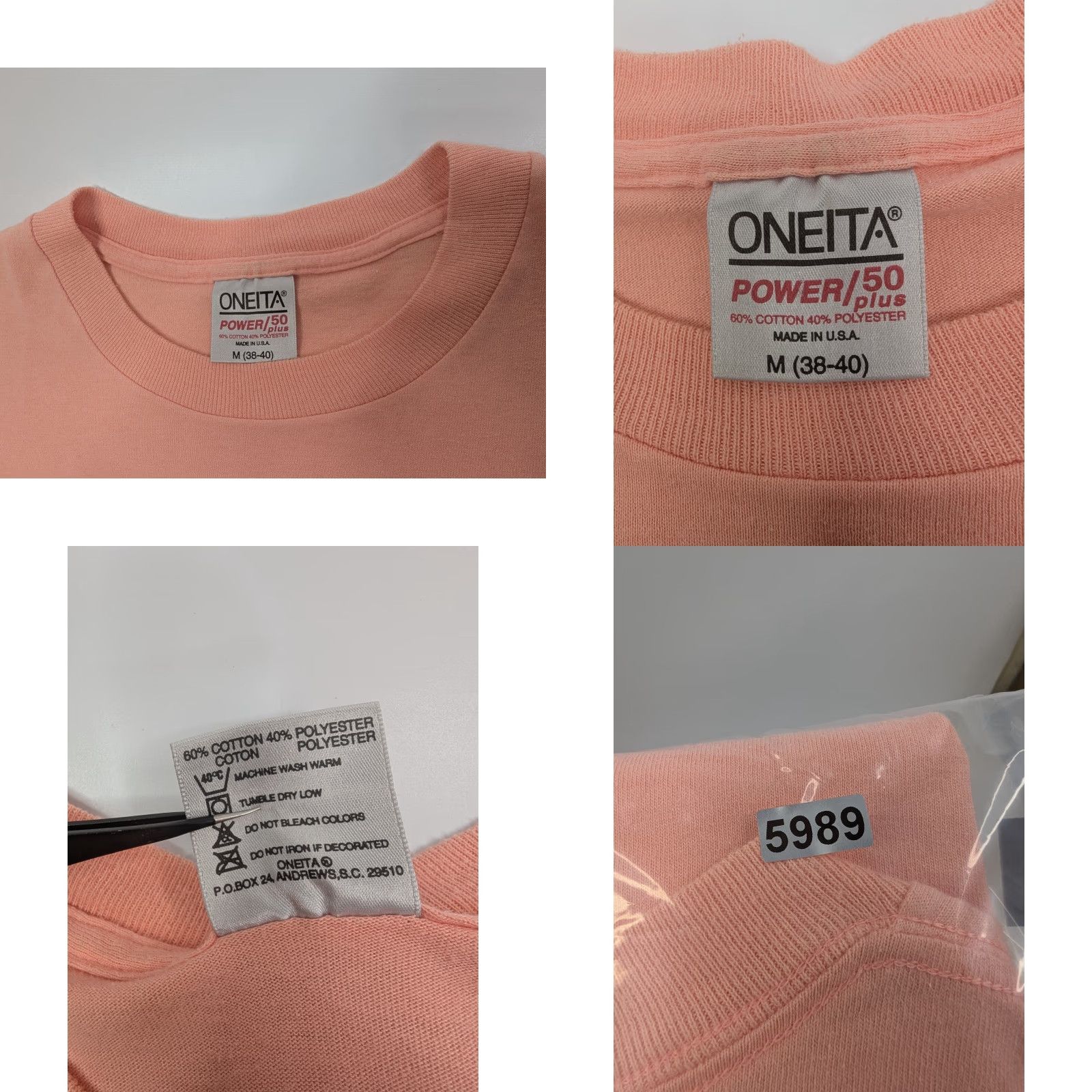 Vintage VINTAGE Las Vegas Southwest Aztec T-Shirt Nike Size M Pink Crew Neck Short Sleeve Oneita Power-T Mens Regular Graphic Print Stitch All Seasons 90s Size US M / EU 48-50 / 2 - 8 Thumbnail