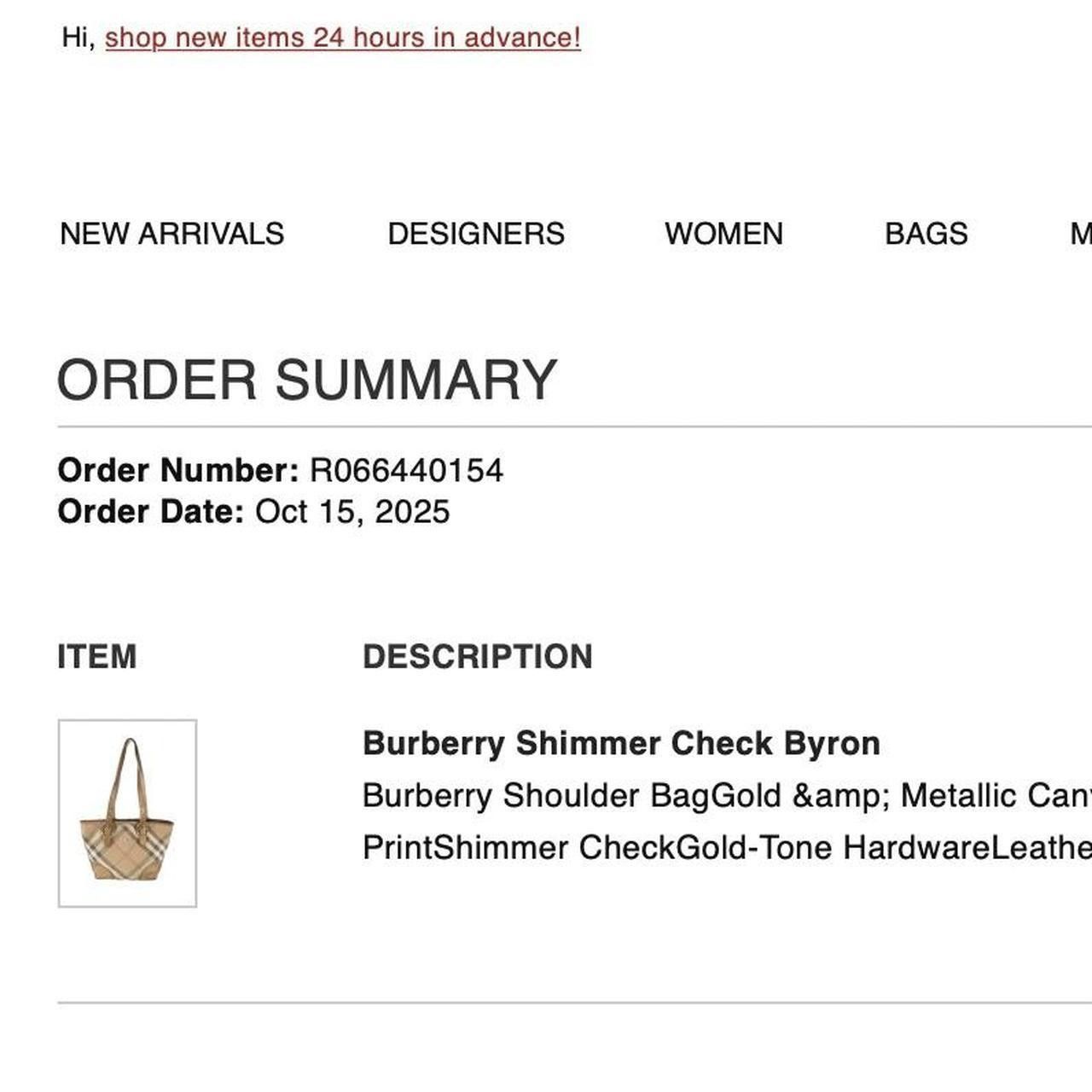 Burberry Burberry Shimmer Check Byron Tote Bag Size ONE SIZE - 7 Thumbnail
