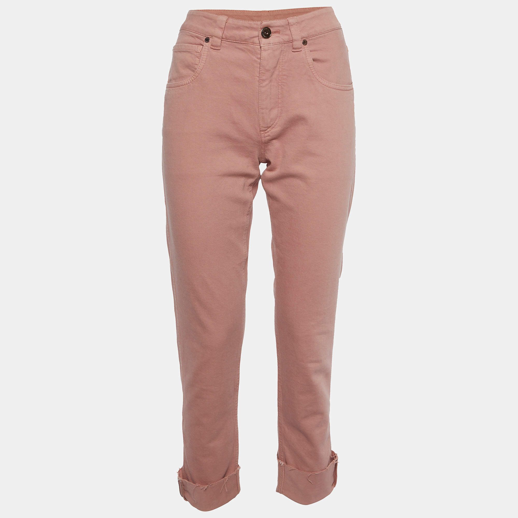 Brunello Cucinelli o1y0725 Denim Pant in Antique Rose Size 27" / US 4 / IT 40 - 1 Thumbnail