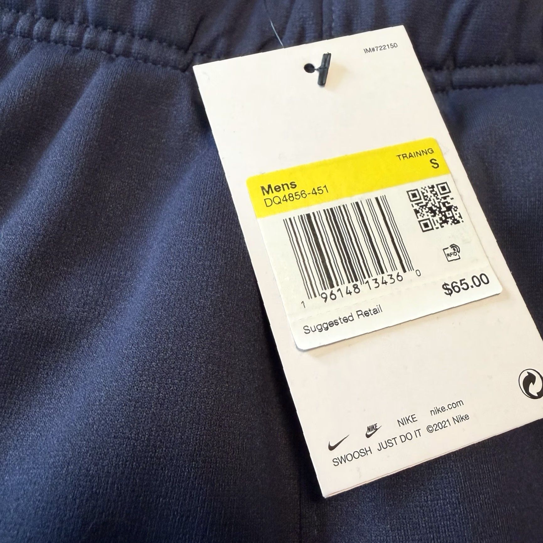 Nike Nike Therma Fit Sweatpants Men's Open Hem DQ4856-451 Small Regular Waist 30" Blue Polyester Pockets Casual Activewear Size US 33 - 4 Thumbnail