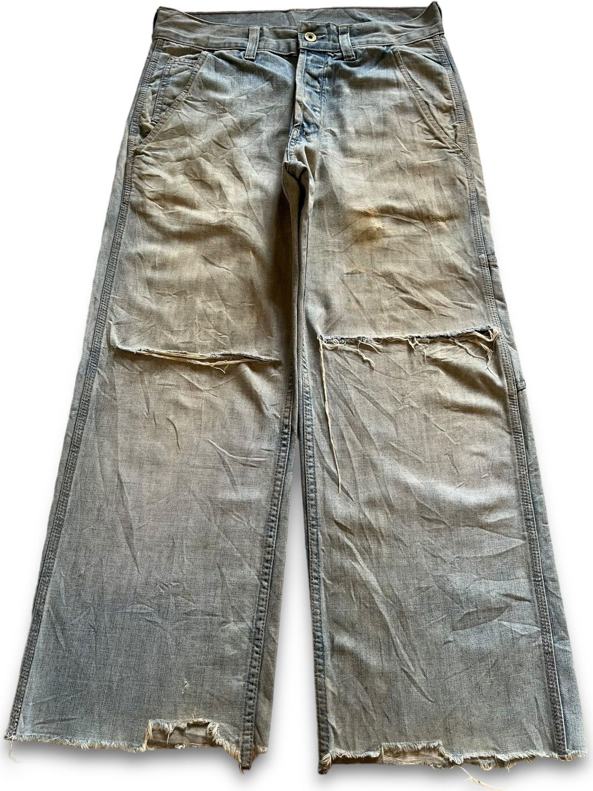 Levi's Vintage Levis 572 Mud Wash Carpenter Baggy Jeans Size US 31 - 1 Thumbnail