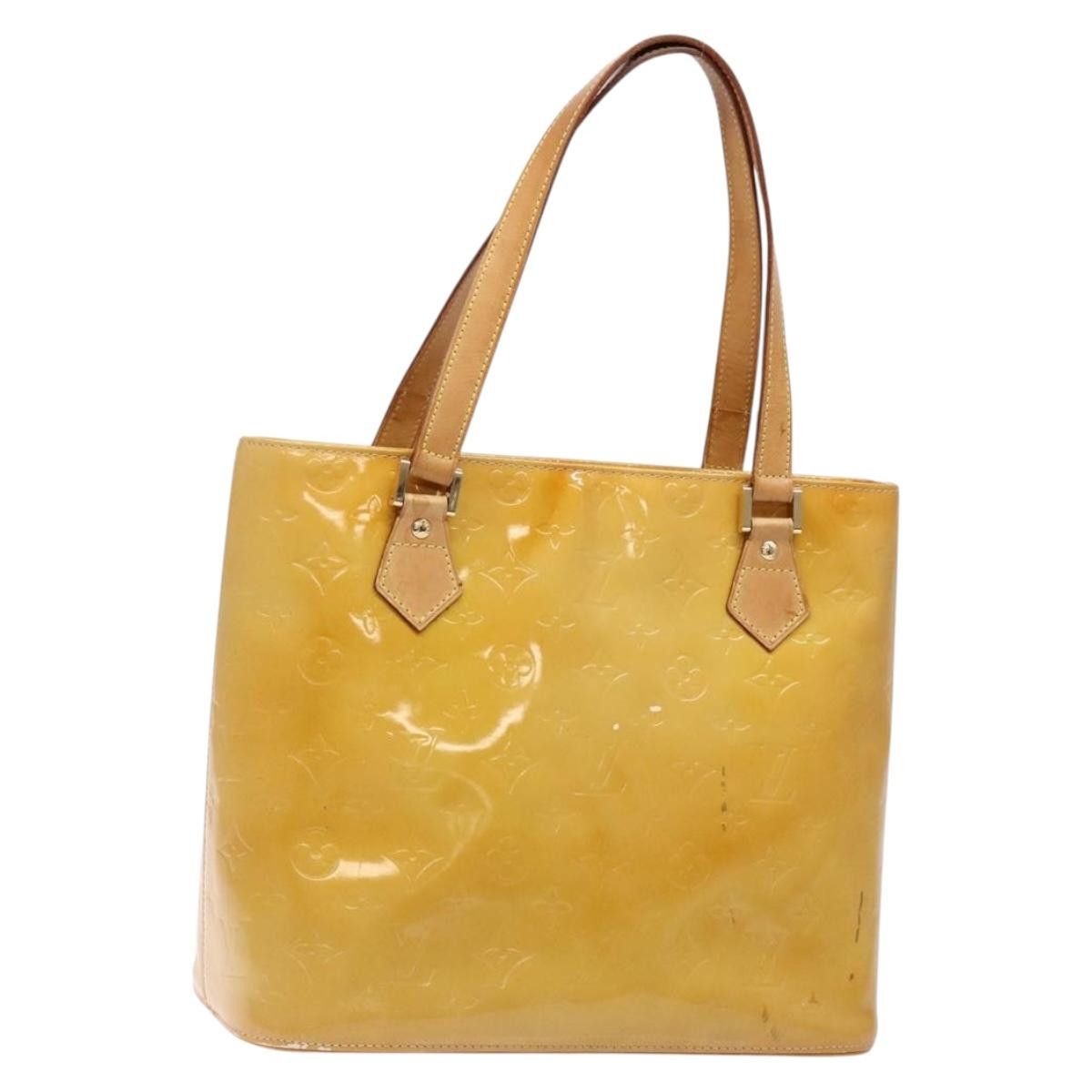 Louis Vuitton LOUIS VUITTON Monogram Vernis Houston Hand Bag Beige M91004 Size ONE SIZE - 1 Thumbnail