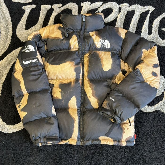 Supreme Supreme TNF Bleach Print Nuptse Jacket - Size S | Grailed