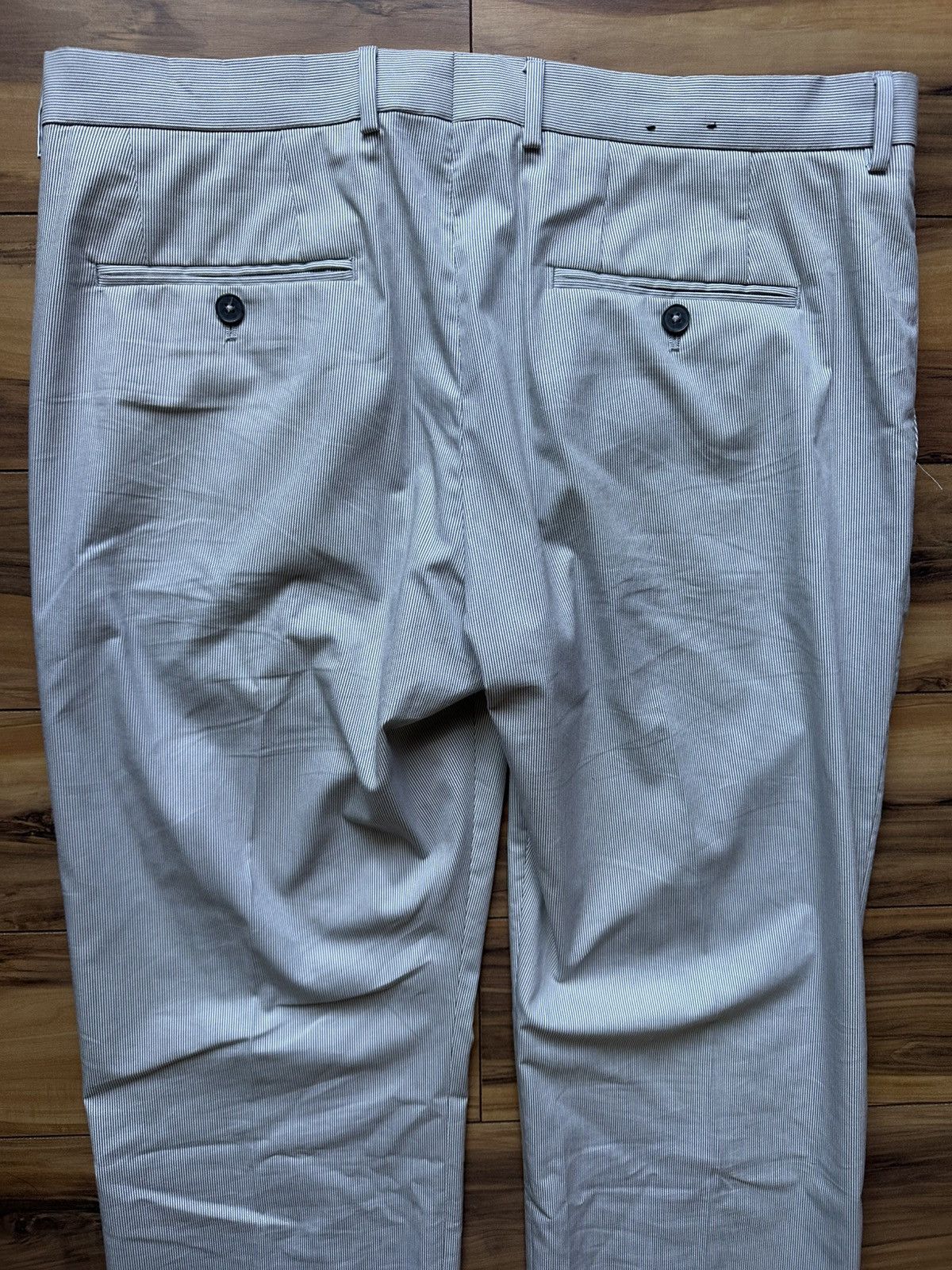 Express Men's Light grey/ white express dress Pants Size US 34 / EU 50 - 9 Thumbnail