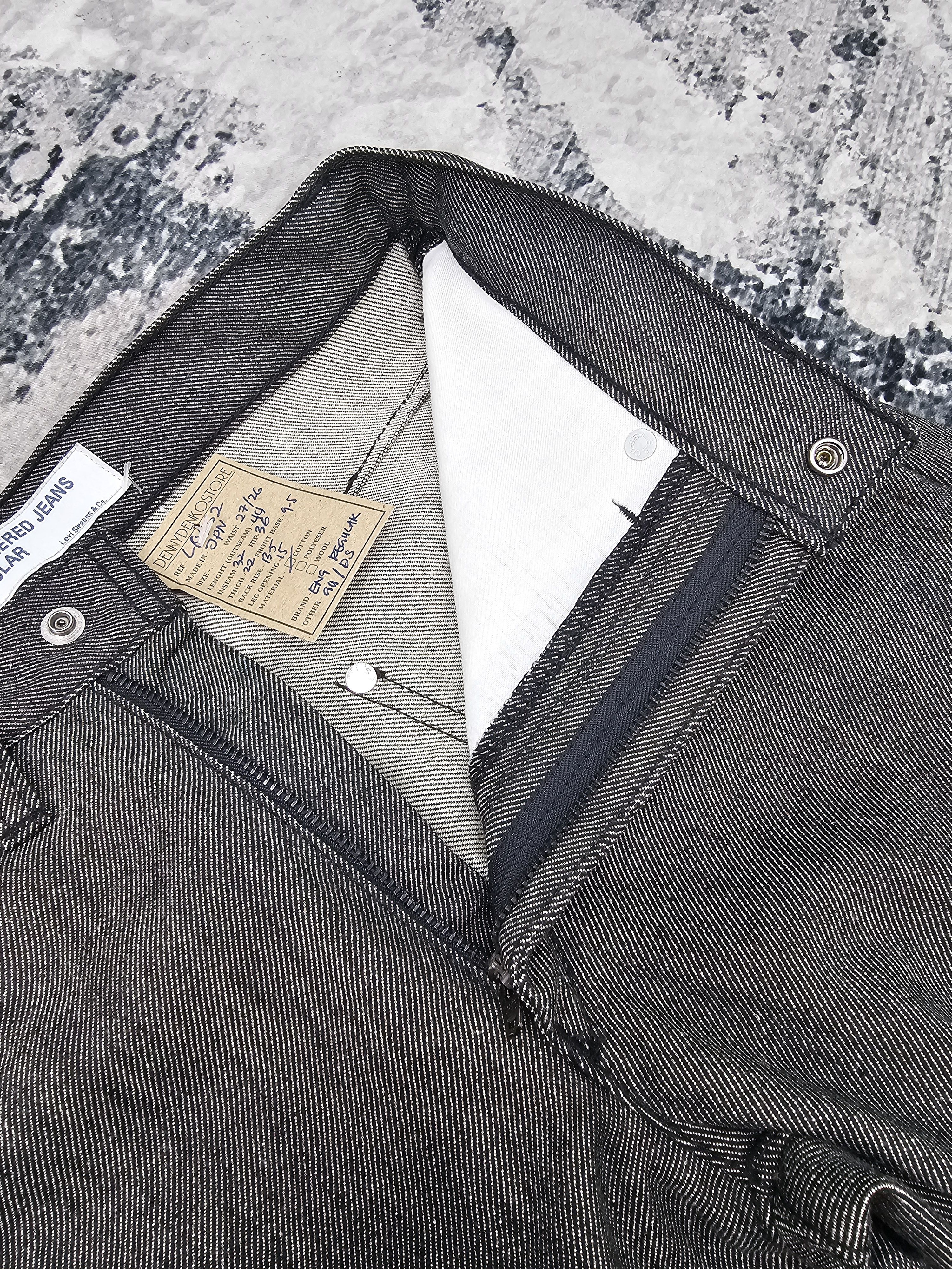 Levi's Vintage Clothing Vtg LEVIS Engineered Regular Fit Twisted Black Jeans L0562 Size US 27 - 10 Thumbnail