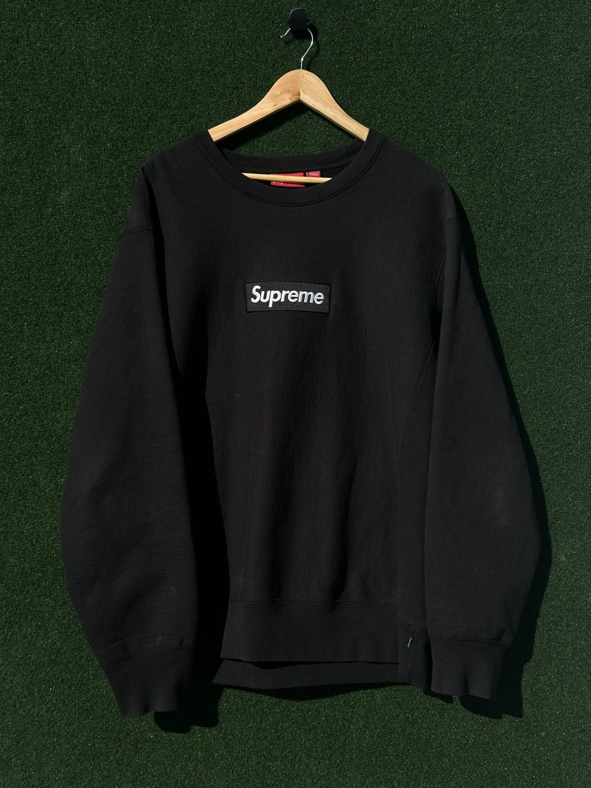 supreme Washed Box Logo Crewneck 黒XL Supreme Washed Box Logo 
