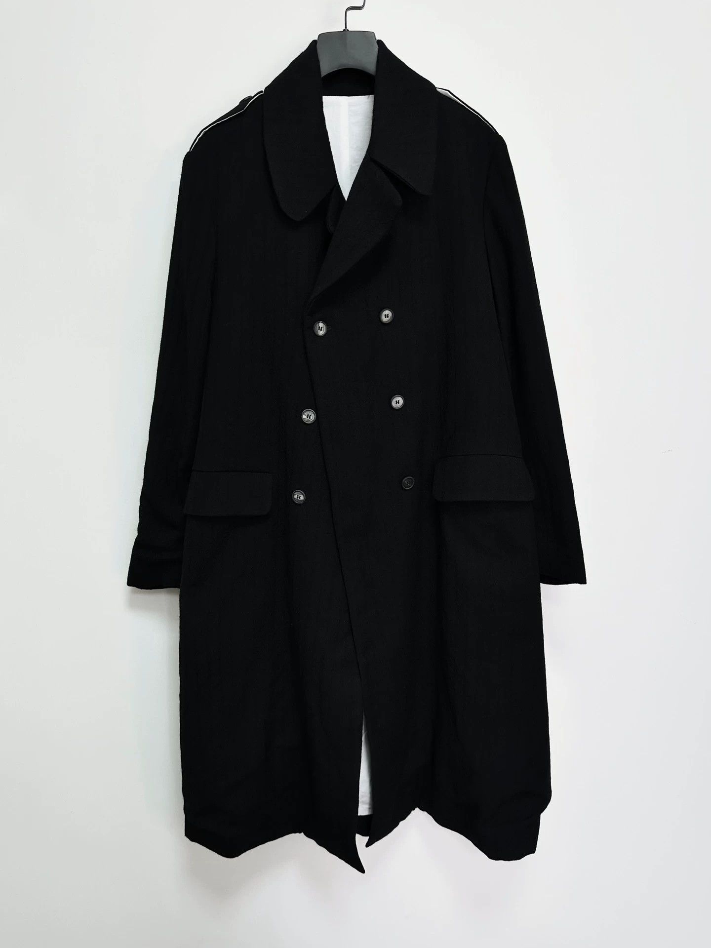 Bergfabel Bergfabel Double Breasted Wool Long Overcoat Black Size S / US 4 / IT 40 - 1 Thumbnail