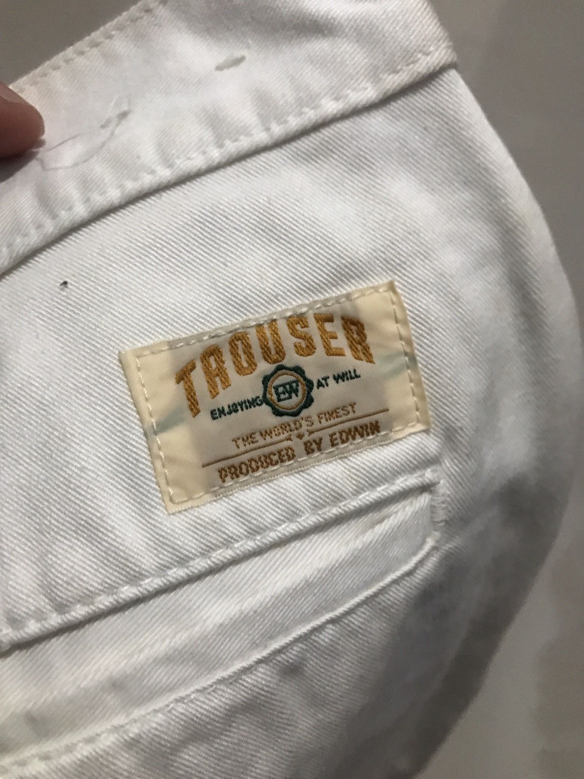 Edwin × Japanese Brand × Vintage Vintage Edwin White chino regular Collector Item Trouser pan Size US 34 / EU 50 - 3 Thumbnail