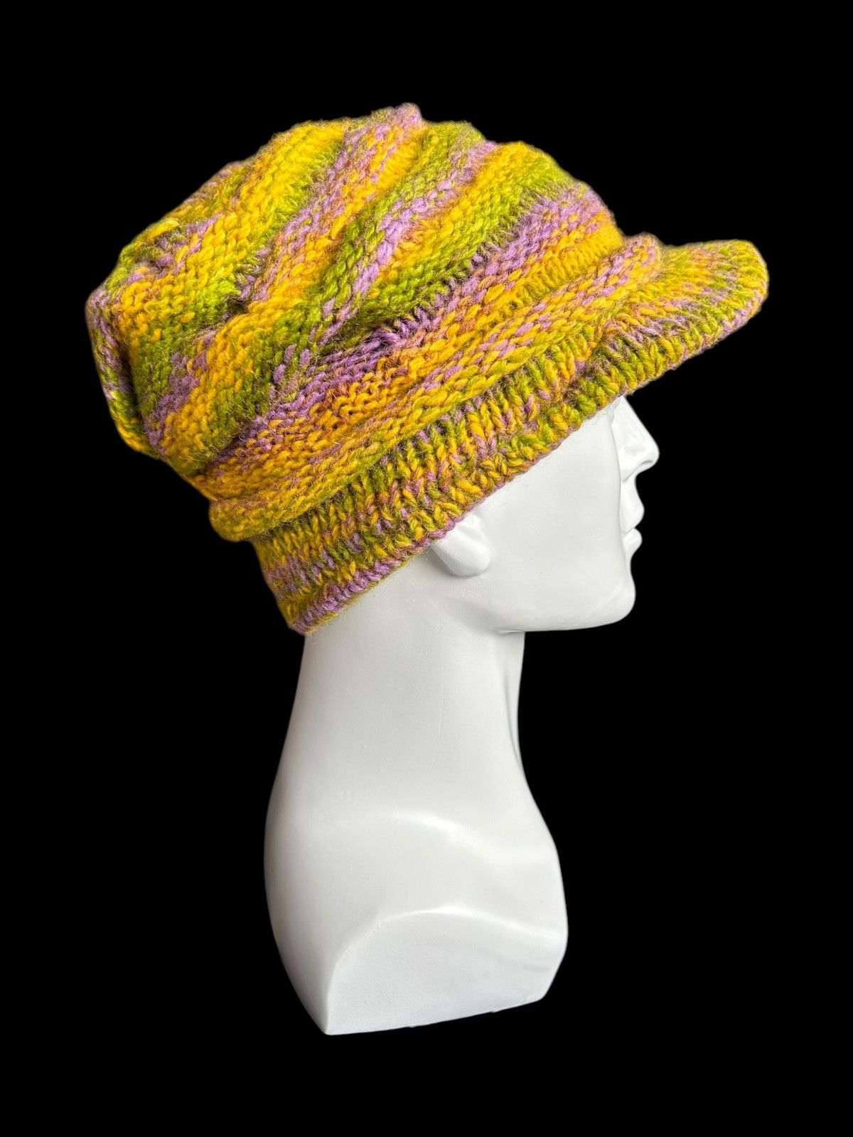 Japanese Brand × Kapital × Vintage 🌈Hippies style Crochet Knitted Fur Hats Size ONE SIZE - 1 Thumbnail