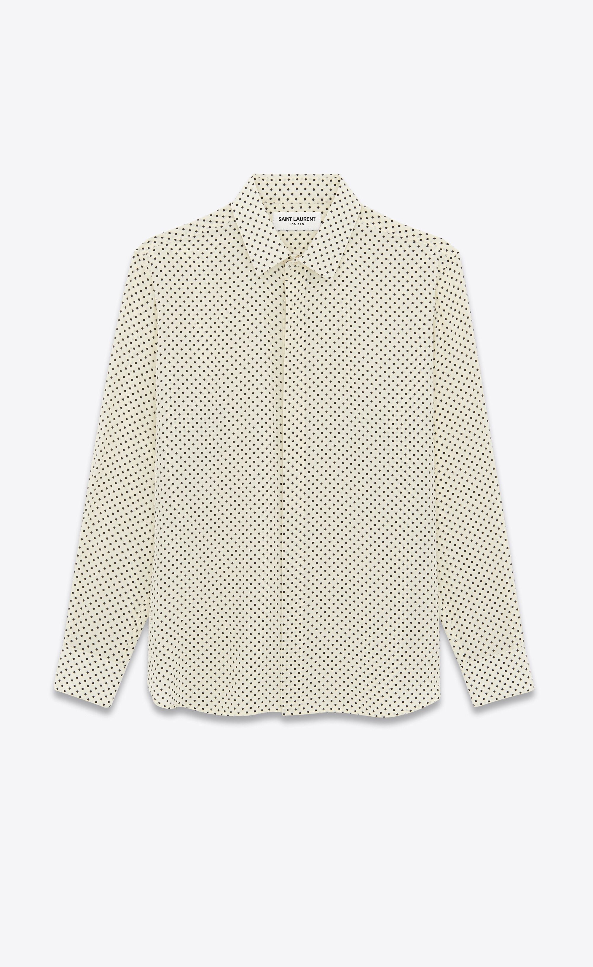 Saint Laurent Paris shirt in dotted crepe de chine Size US XXL / EU 58 / 5 - 1 Thumbnail