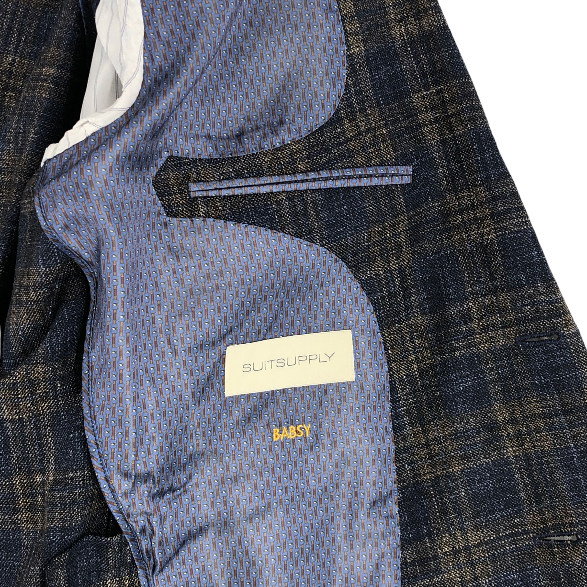 Suitsupply La Spalla Wool Silk Linen Blazer Size EU:30; UK:50; US:50S Size 50S - 7 Thumbnail