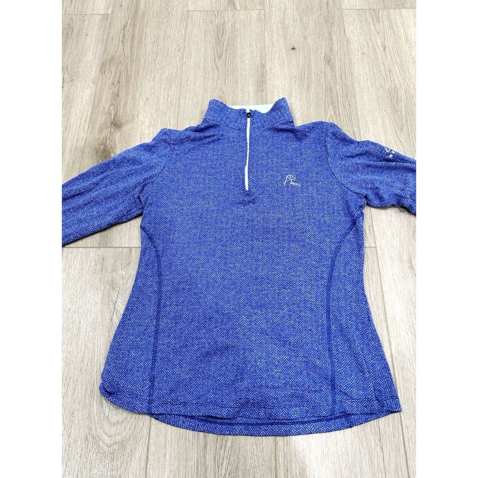 Vintage RHOBACK Performance Womens Blue Herringbone Pullover Athletic Small Size S / US 4 / IT 40 - 4 Thumbnail