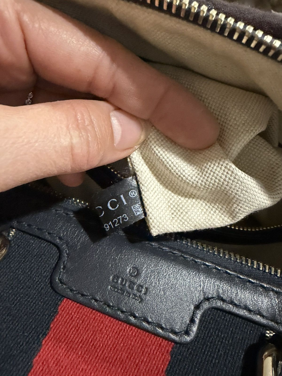 Gucci Gucci GG Canvas Boston Navy Medium Size ONE SIZE - 21 Thumbnail