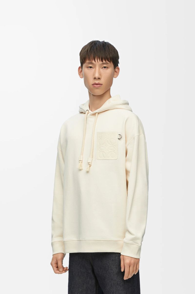 Loewe o1in1g0426 Anagram Patch Relaxed fit Hoodie in White Ash Size US XL / EU 56 / 4 - 3 Thumbnail