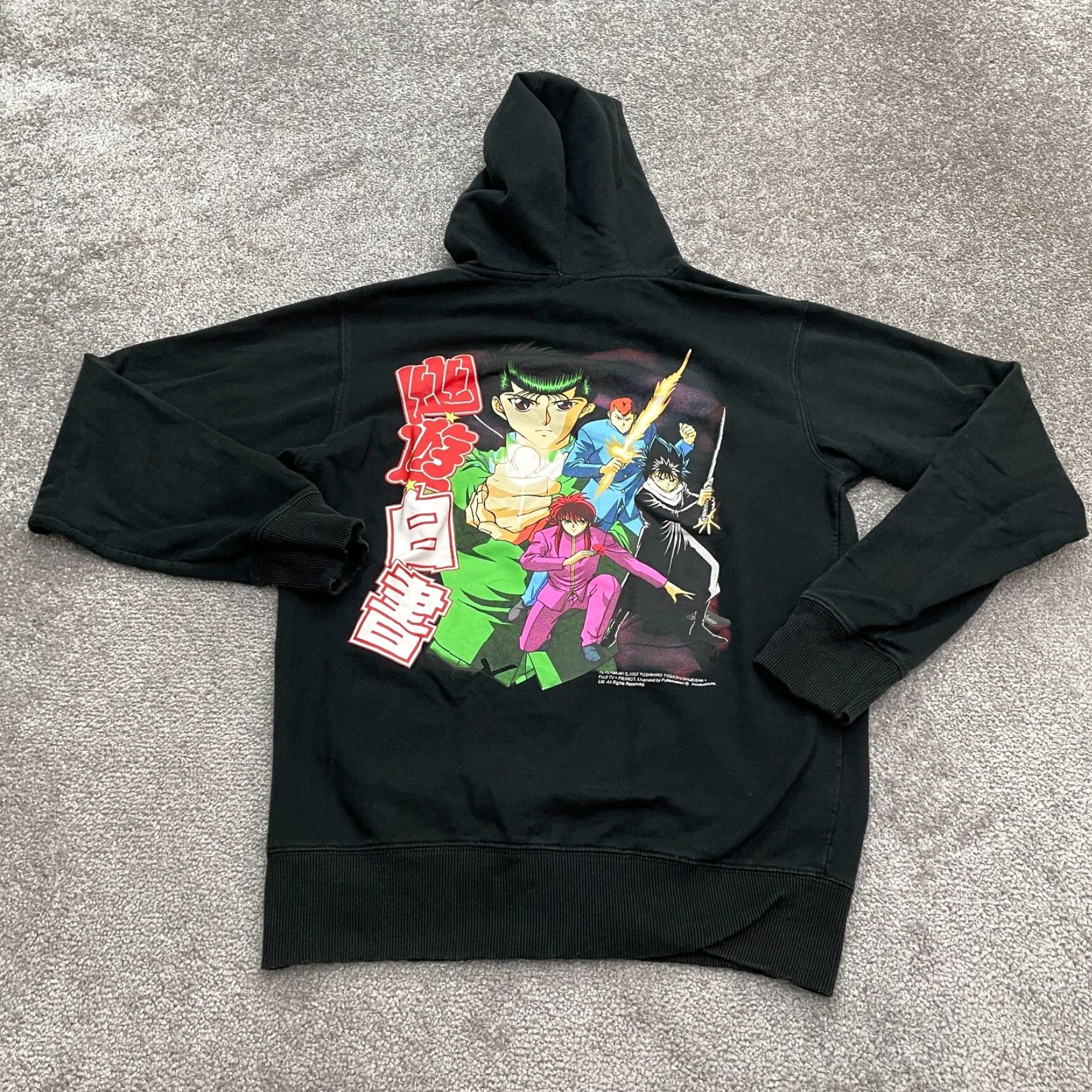 Vintage Yuyu Hakush Anime Graphic Hoodie Sweatshirt Unisex Small Black Pullover Size US S / EU 44-46 / 1 - 2 Thumbnail