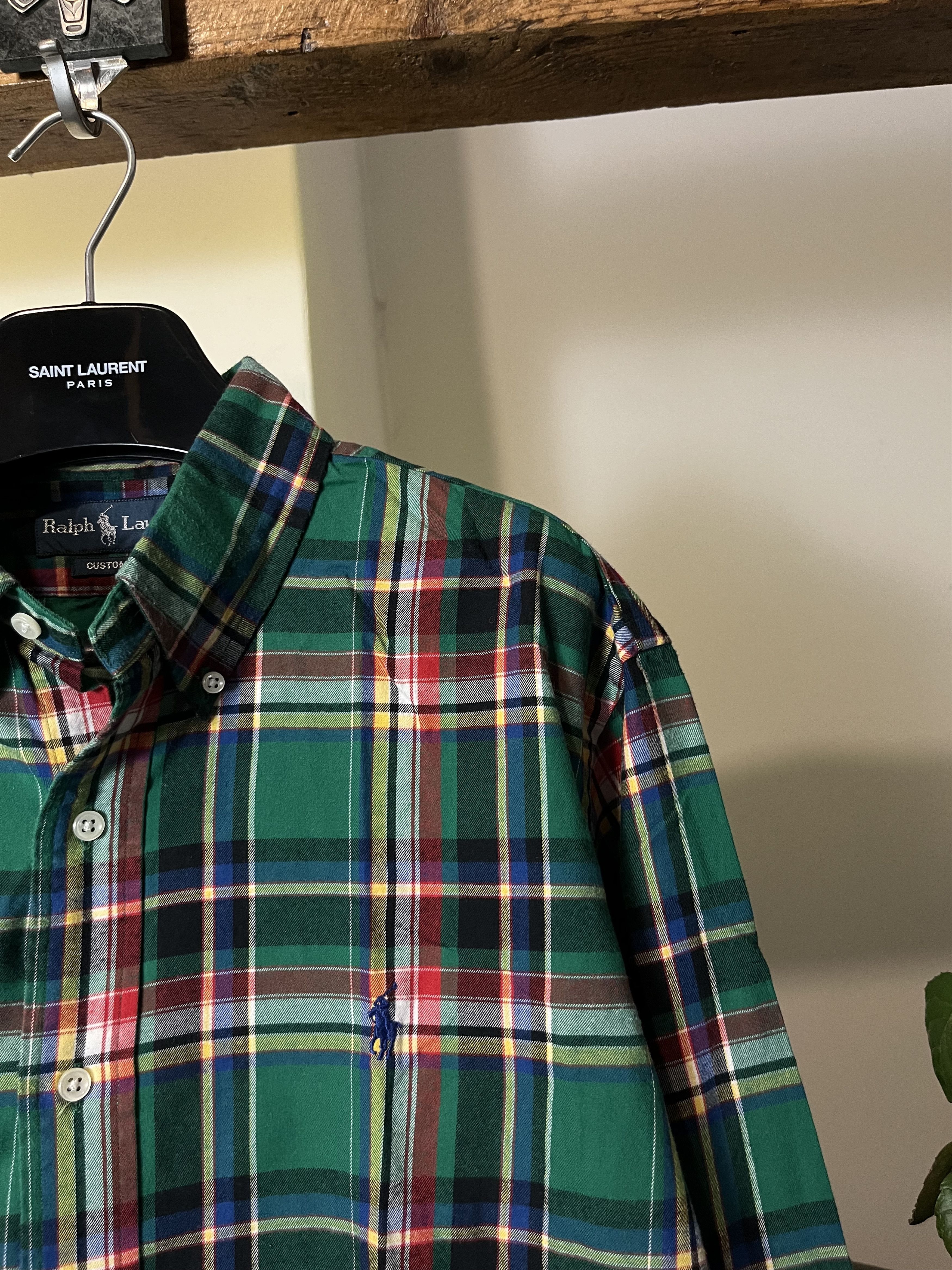 Polo Ralph Lauren × Vintage 90s Polo Ralph Lauren Flannel Checked Shirt Size US XL / EU 56 / 4 - 3 Thumbnail