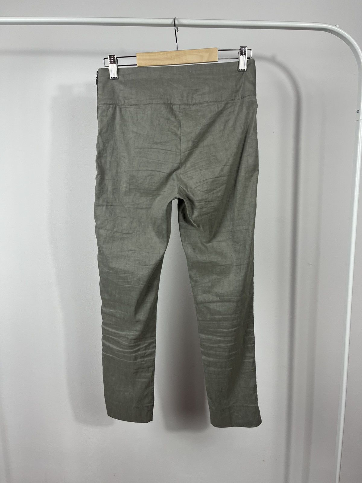 Sarah Pacini Sarah Pacini Linen Stretch Slim Pants Made in Italy Size 0 Size 25" / US 0 / IT 36 - 11 Thumbnail
